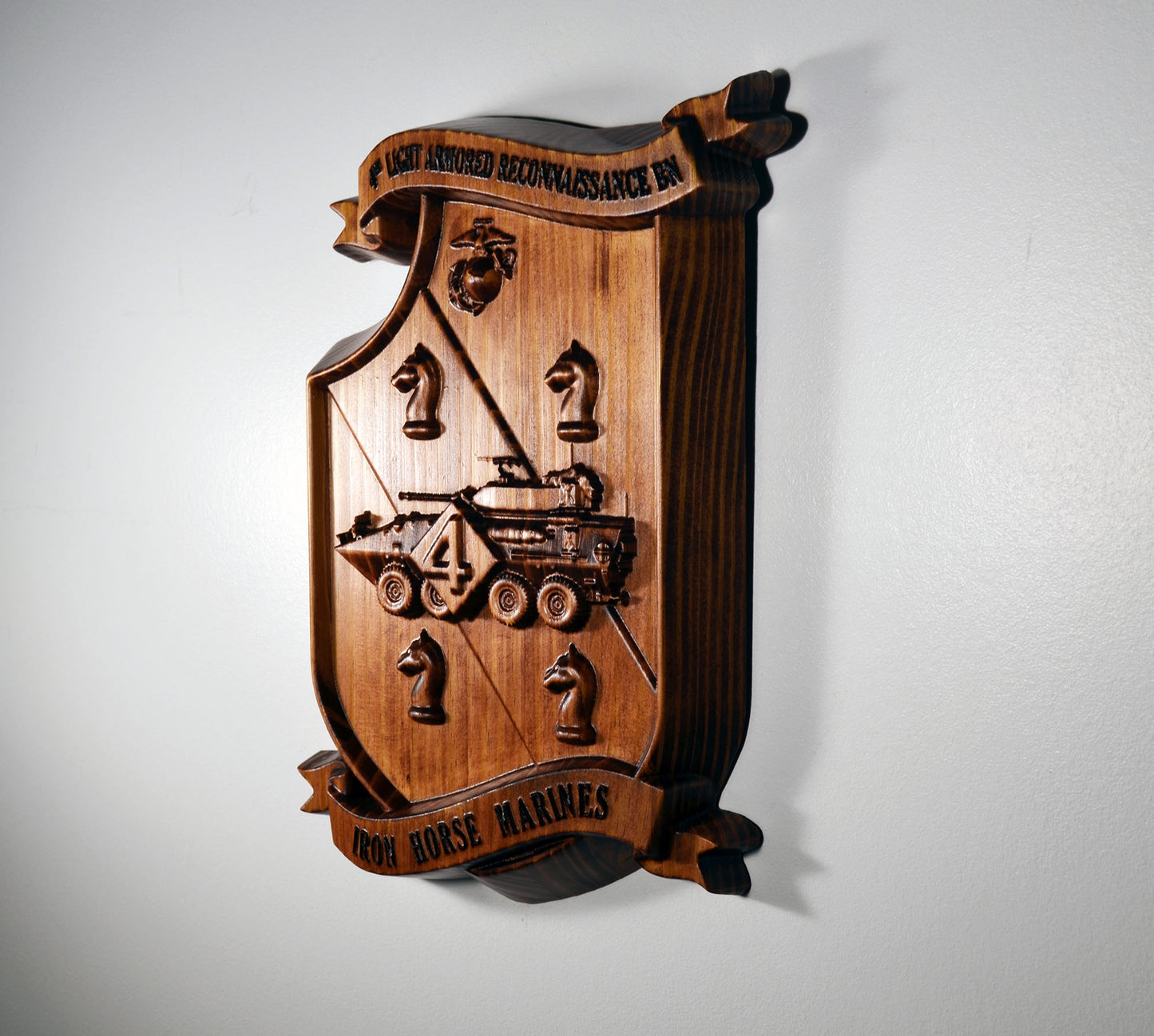 USMC 4th Light Armored Reconnaissance Battalion, USMC 3d wood carving