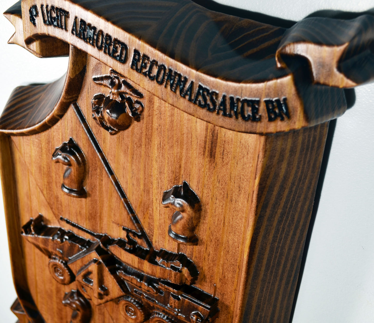 USMC 4th Light Armored Reconnaissance Battalion, USMC 3d wood carving