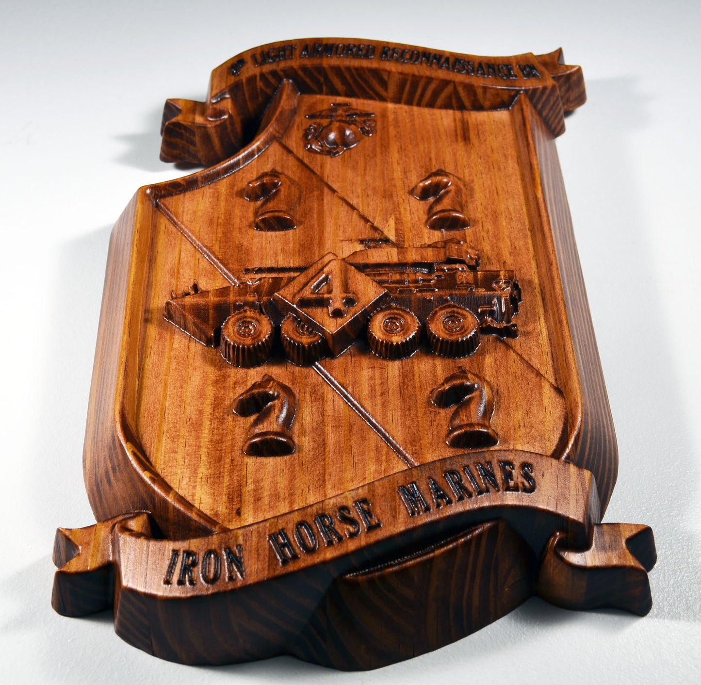 USMC 4th Light Armored Reconnaissance Battalion, USMC 3d wood carving