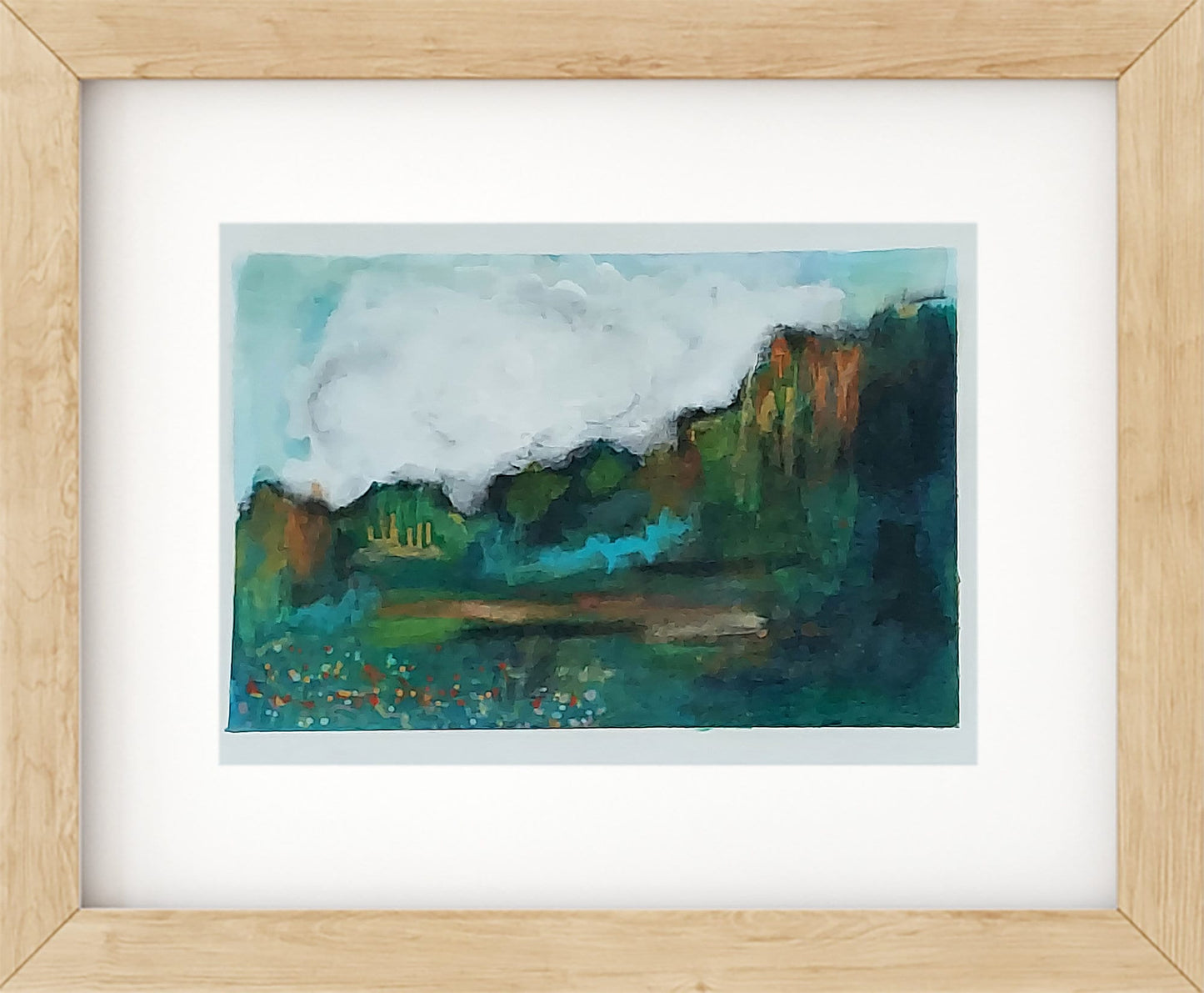 Abstract flower landscape original painting