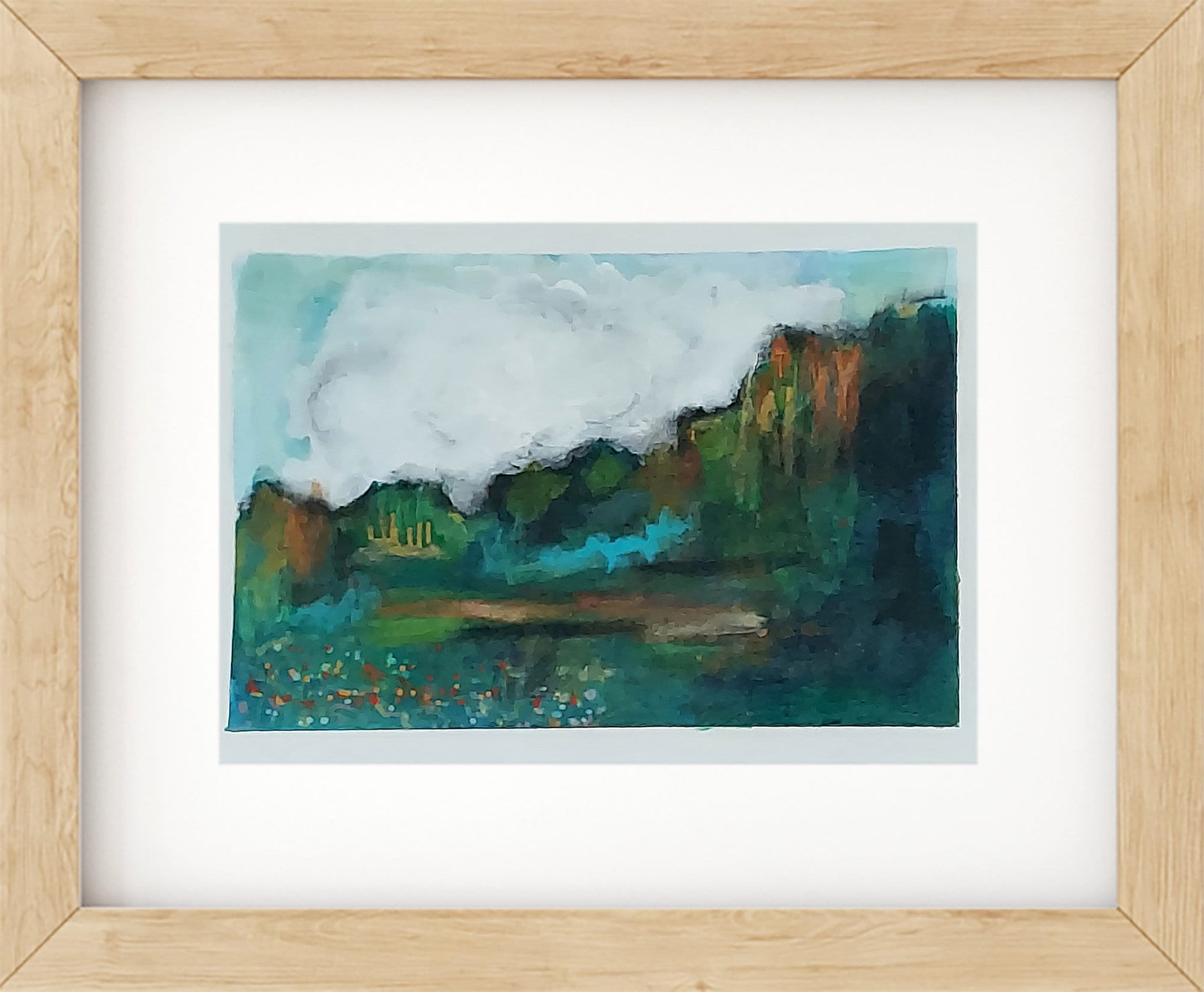 Abstract flower landscape original painting