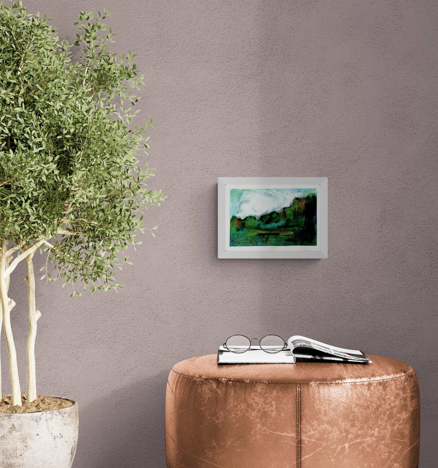 Abstract flower landscape original painting