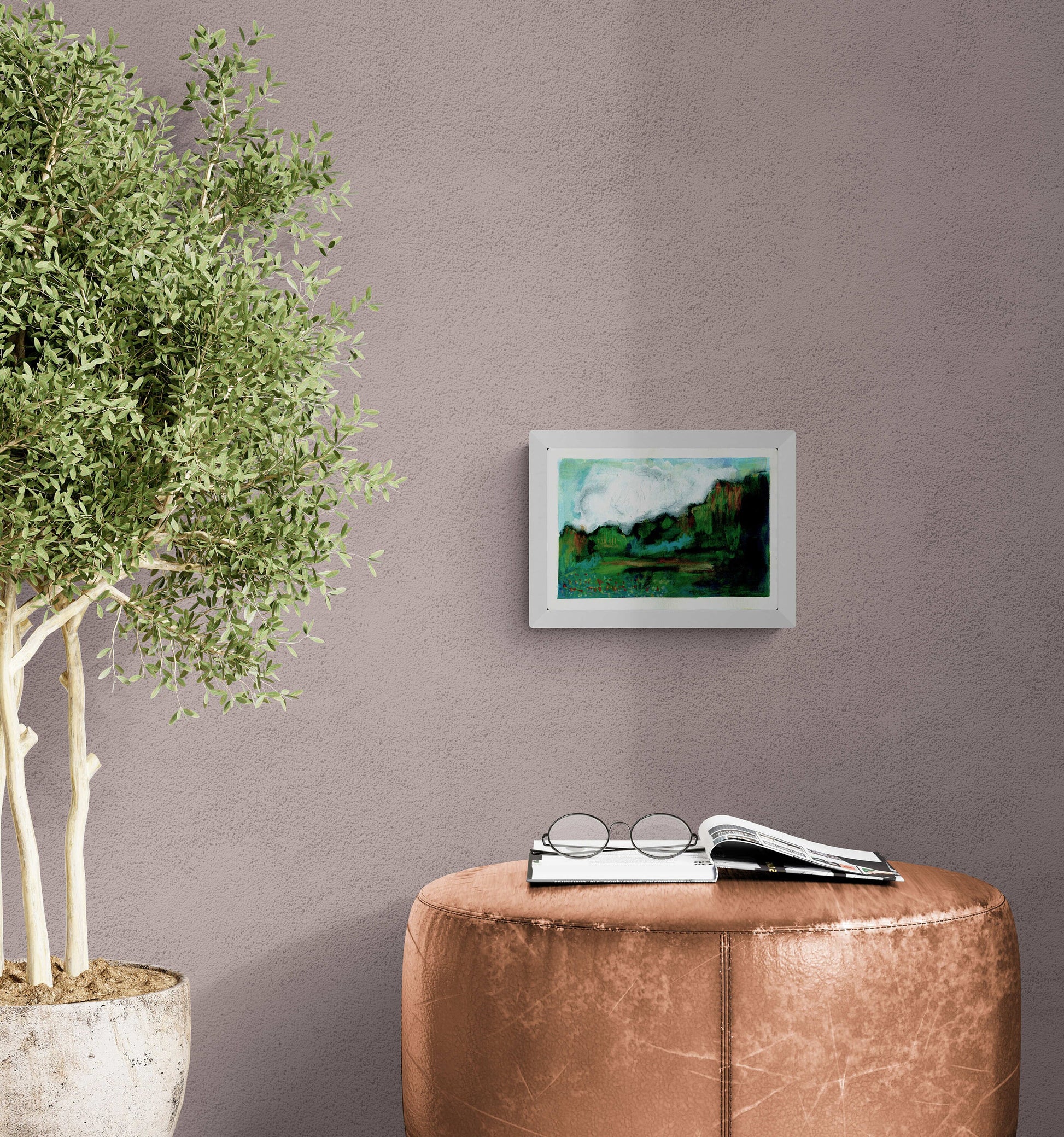 Abstract flower landscape original painting