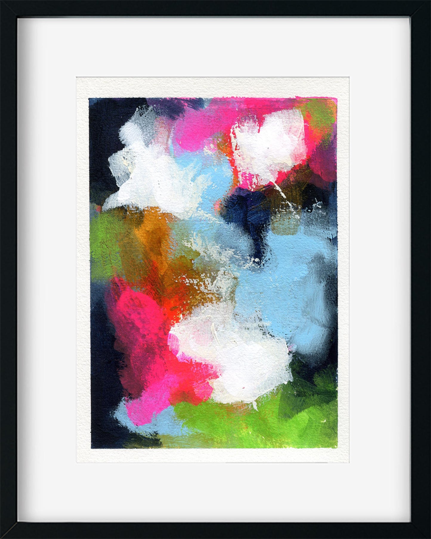 Abstract hand painted original watercolor painting 5x7, small wall gallery art, abstract wall art
