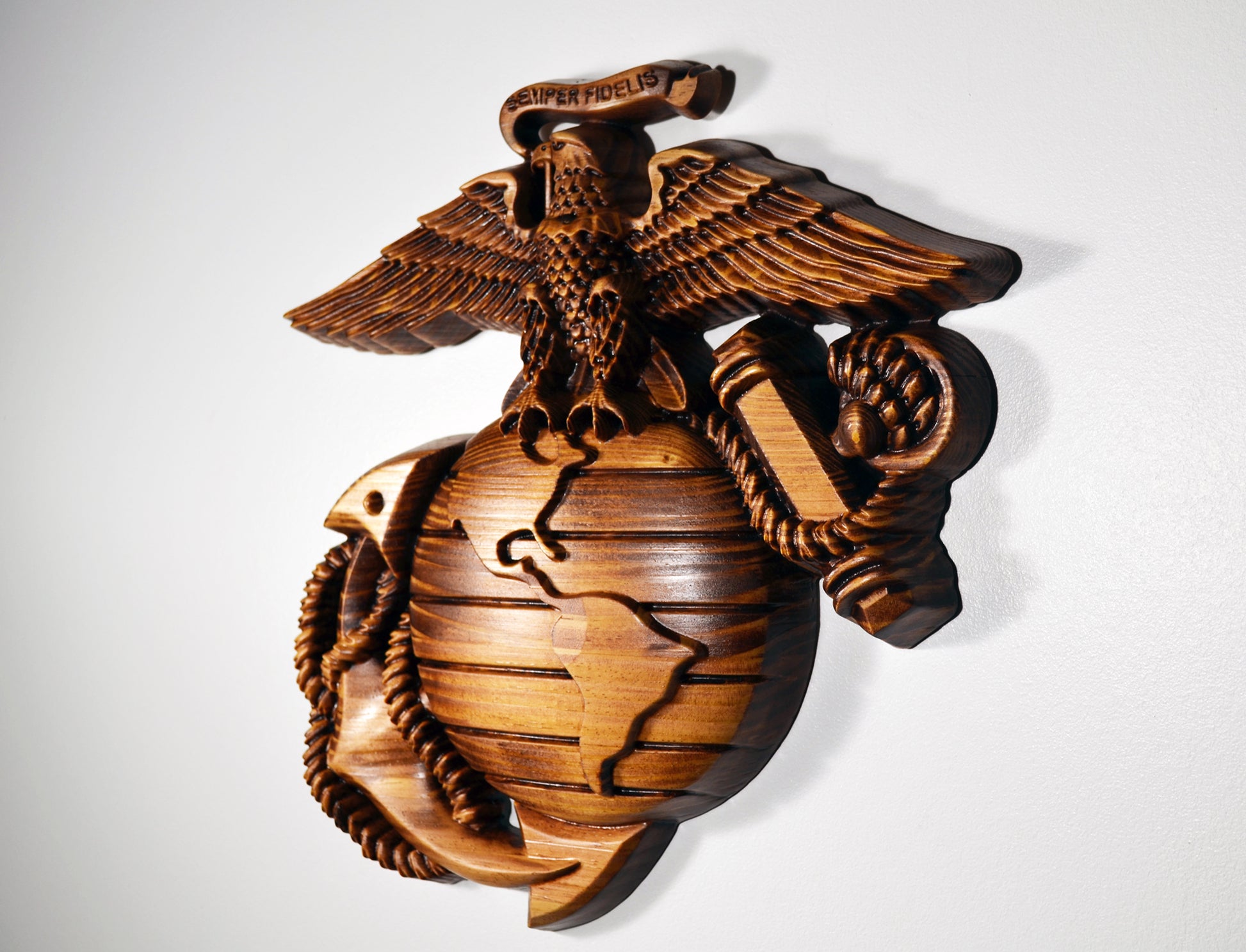USMC Eagle Globe Anchor, Marine Corps, EGA, military plaque - Carved Effects