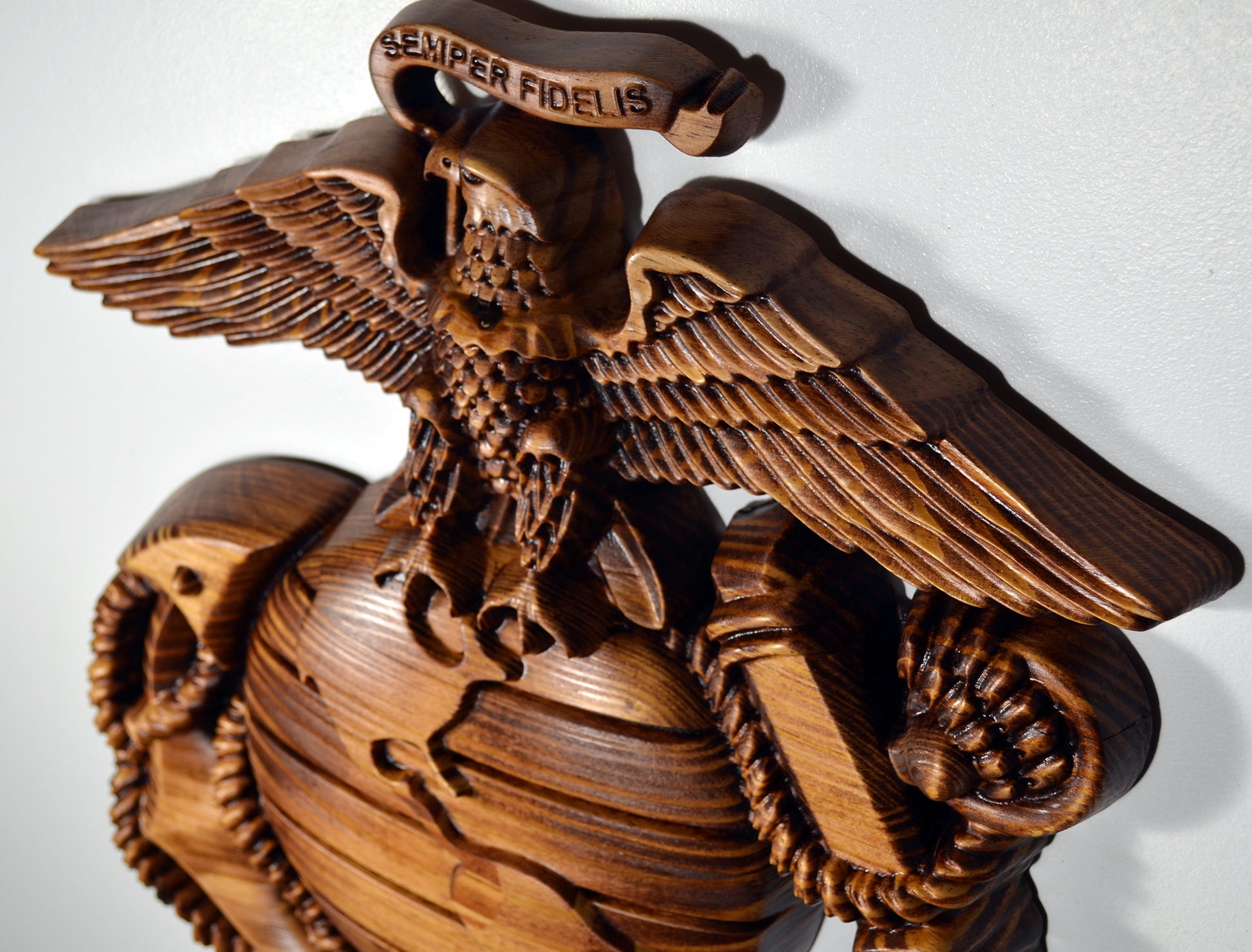 USMC Eagle Globe Anchor, Marine Corps, EGA, military plaque - Carved Effects