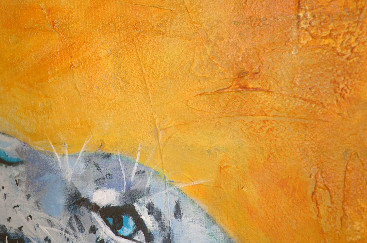 Fierce leopard faces original acrylic painting on canvas