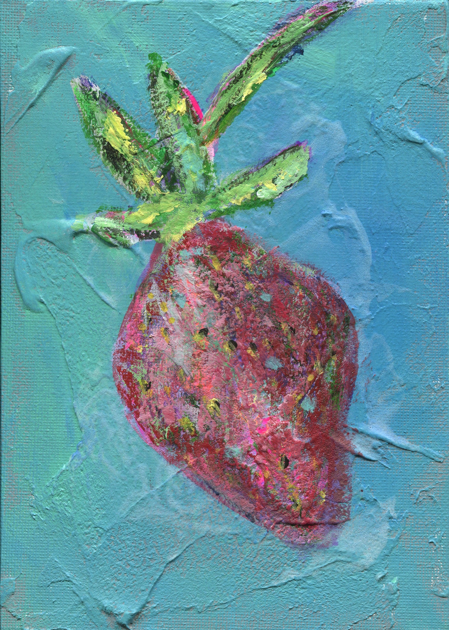 Fruit acrylic painting on canvas board