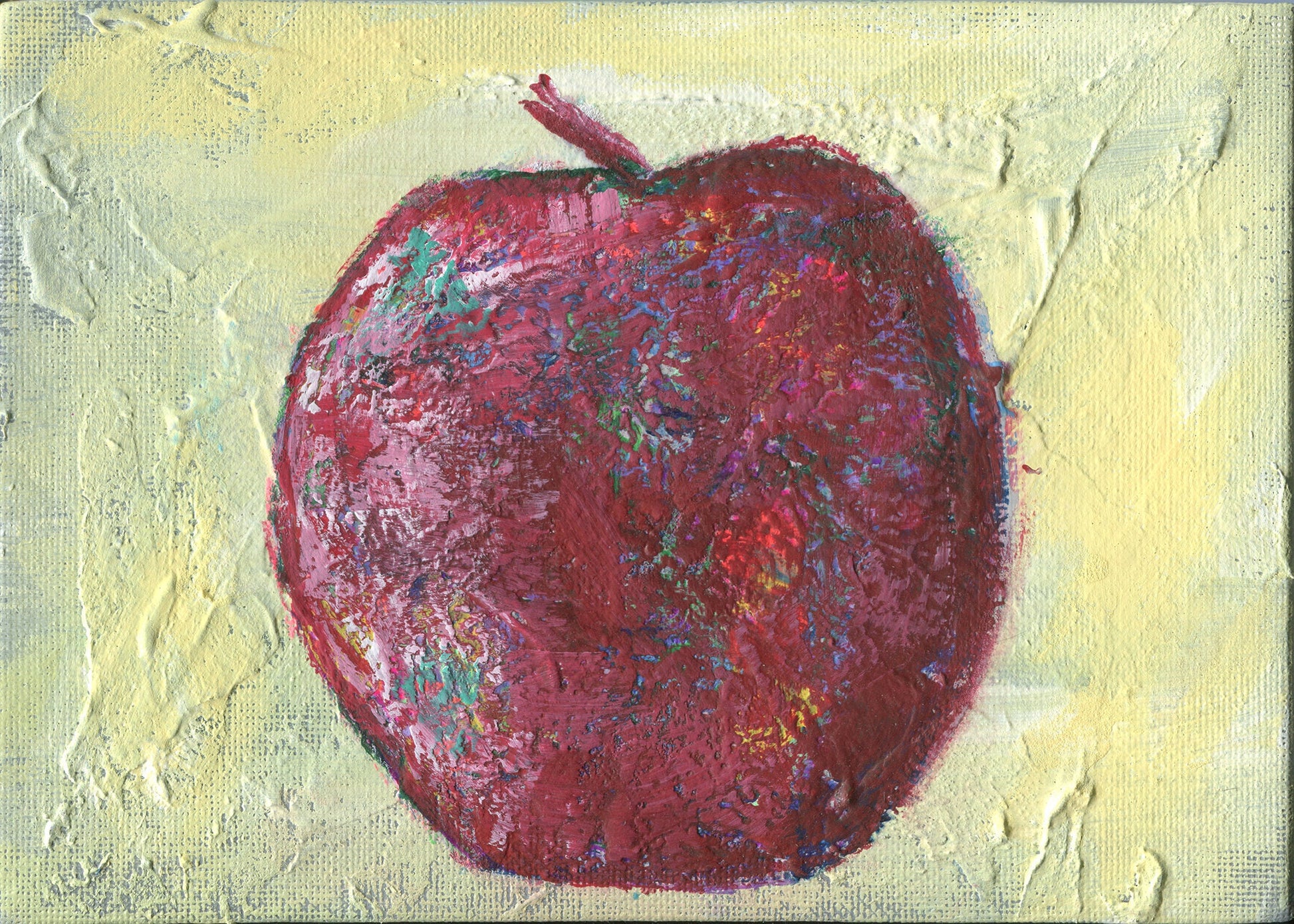 Fruit acrylic painting on canvas board