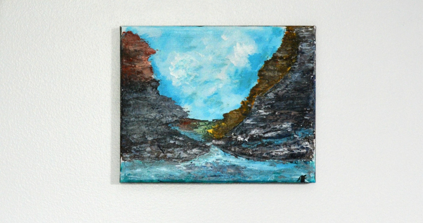 Grand Canyon acrylic painting on canvas 8x10