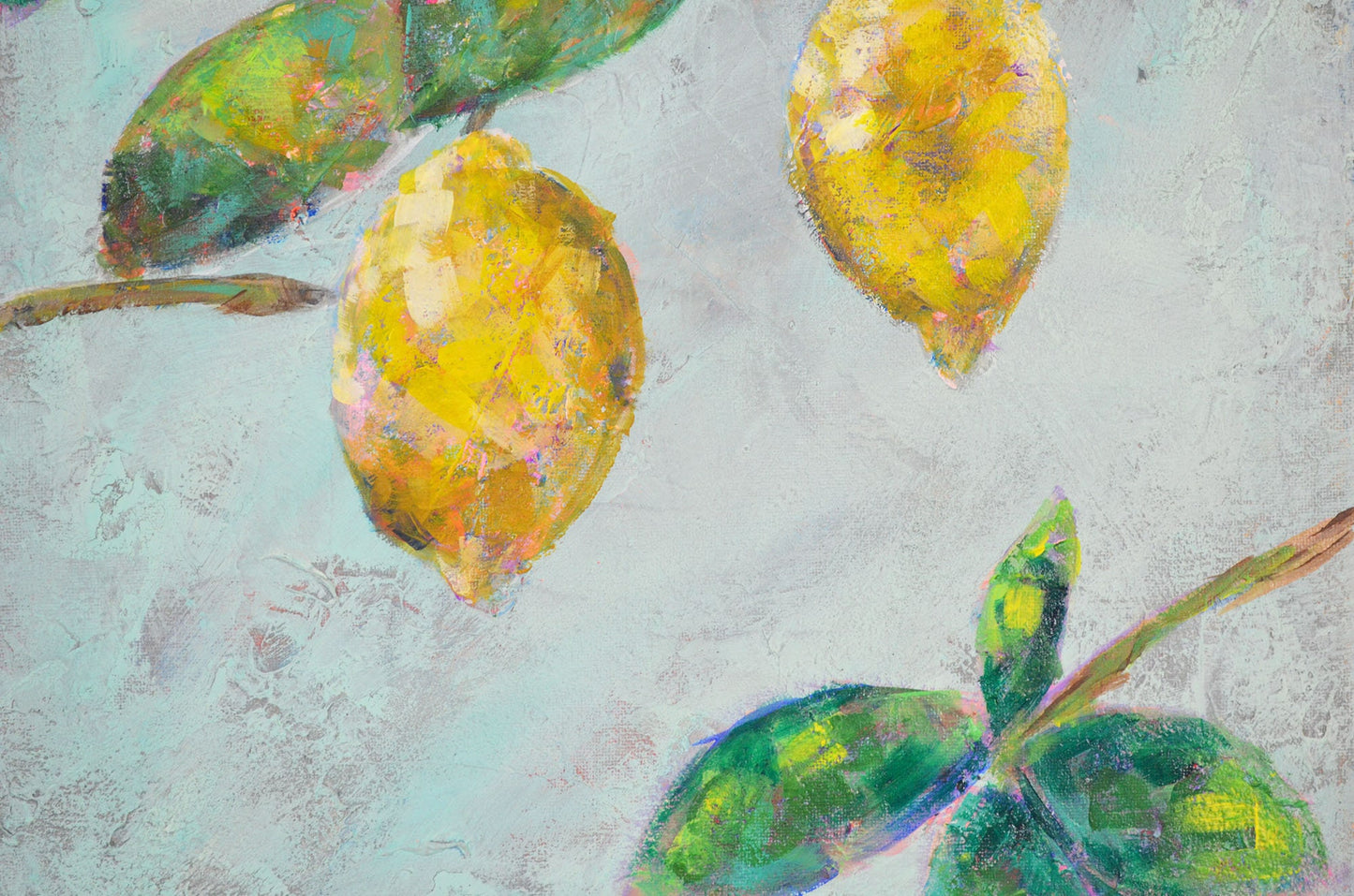 Lemon acrylic hand painted painting on canvas