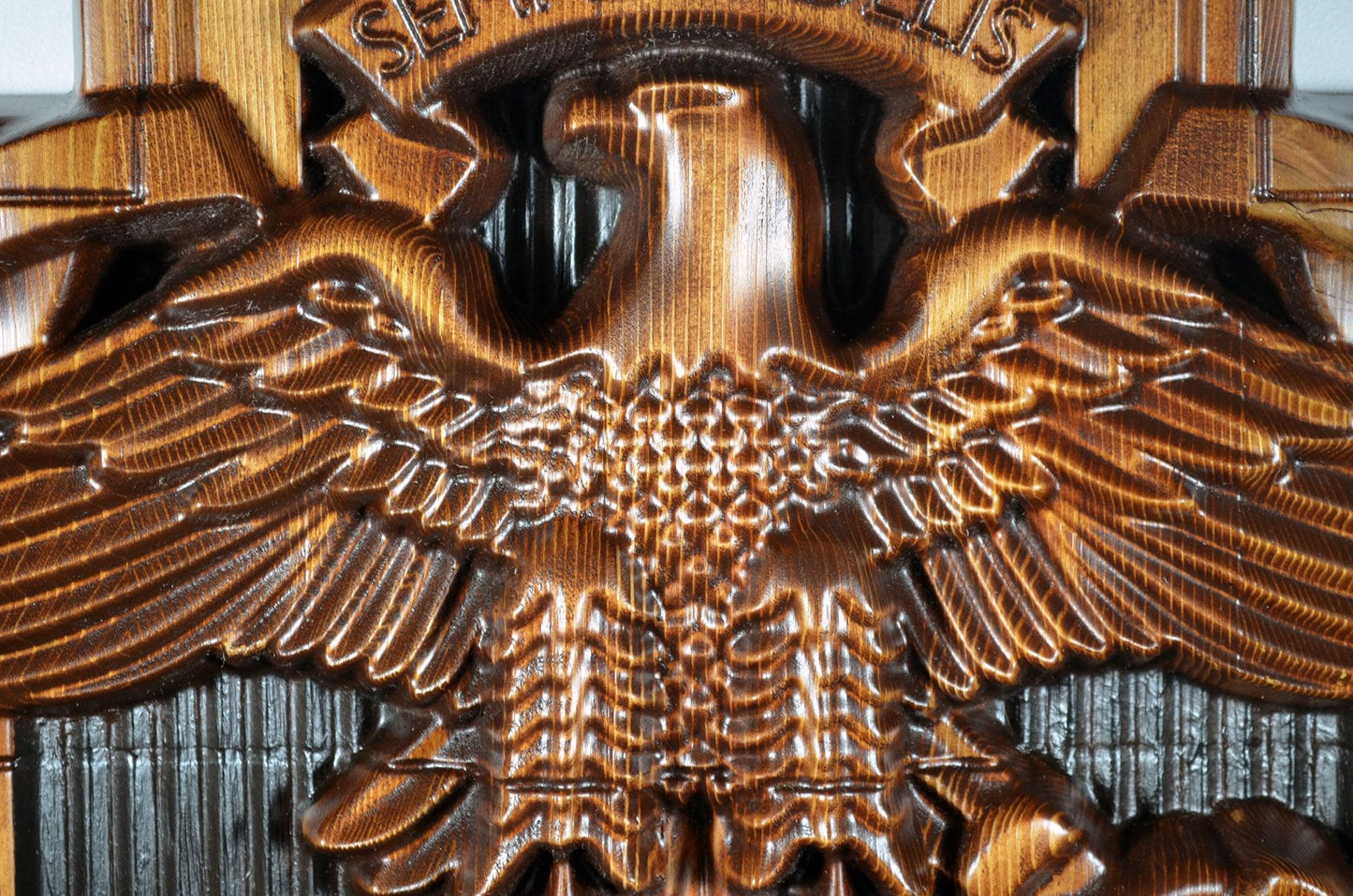 USMC MCRD Eagle Globe Anchor 22", Marine Corps, Military Cedar Plaque