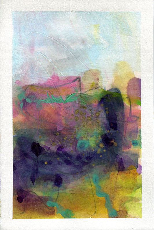 abstract mixed media painting 6x9