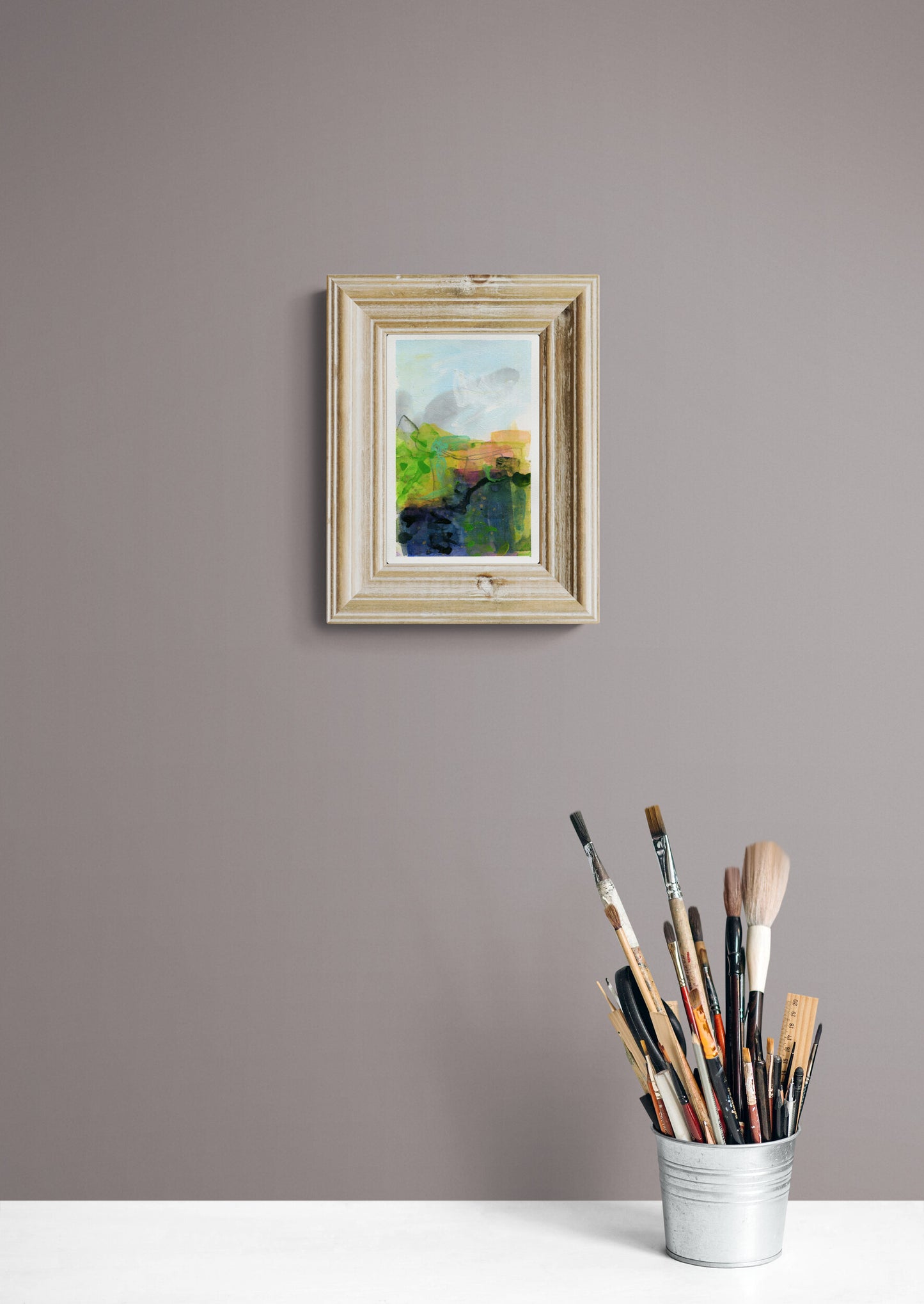 Mixed media abstract landscape 