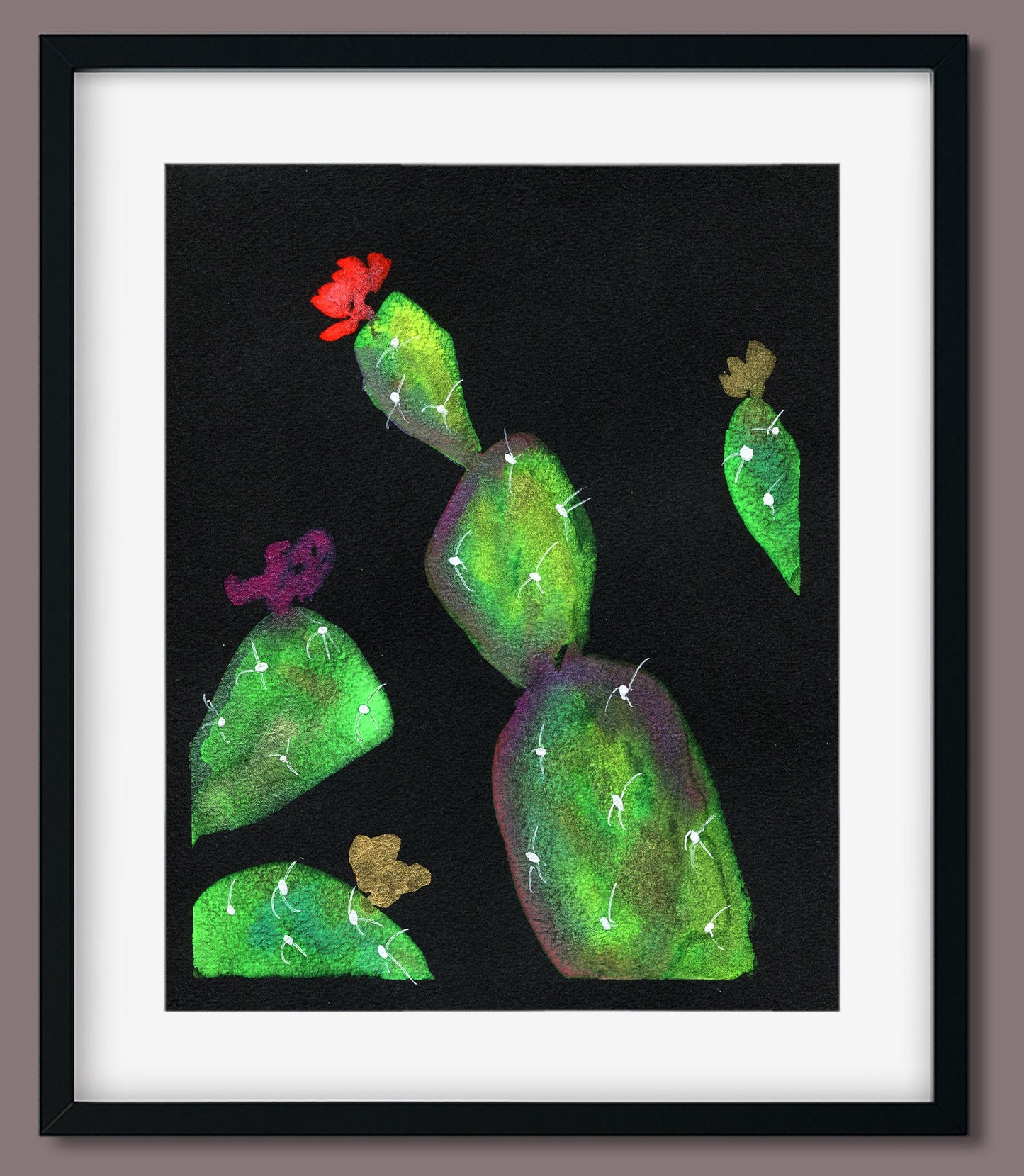 Neon flowering cactus