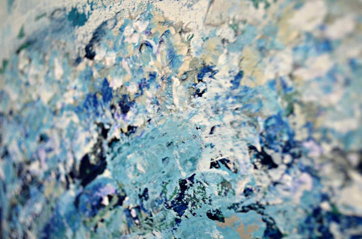 Ocean waves abstract on canvas painting