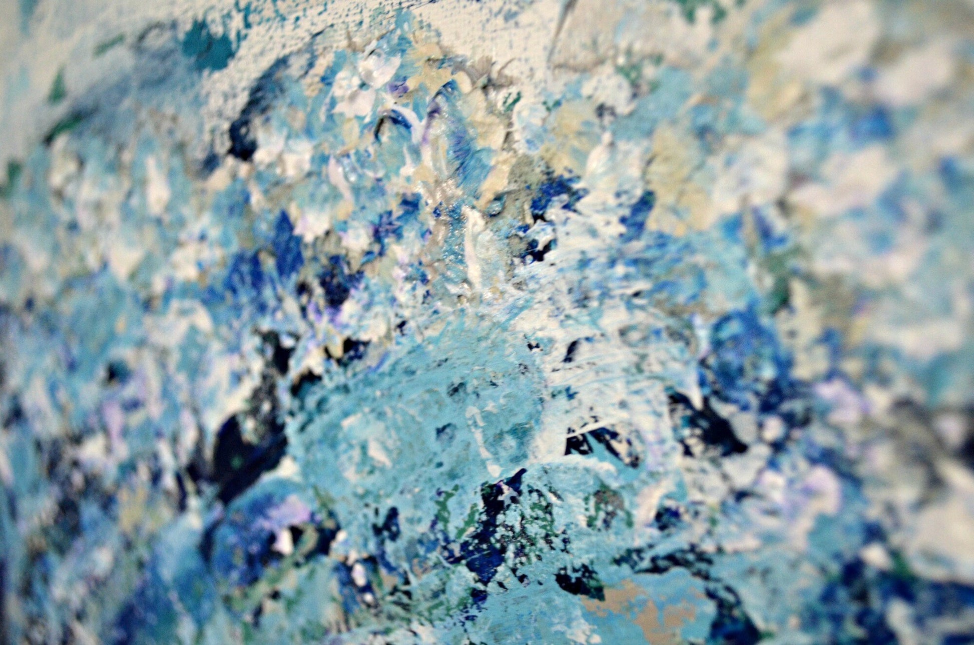 Ocean waves abstract on canvas painting