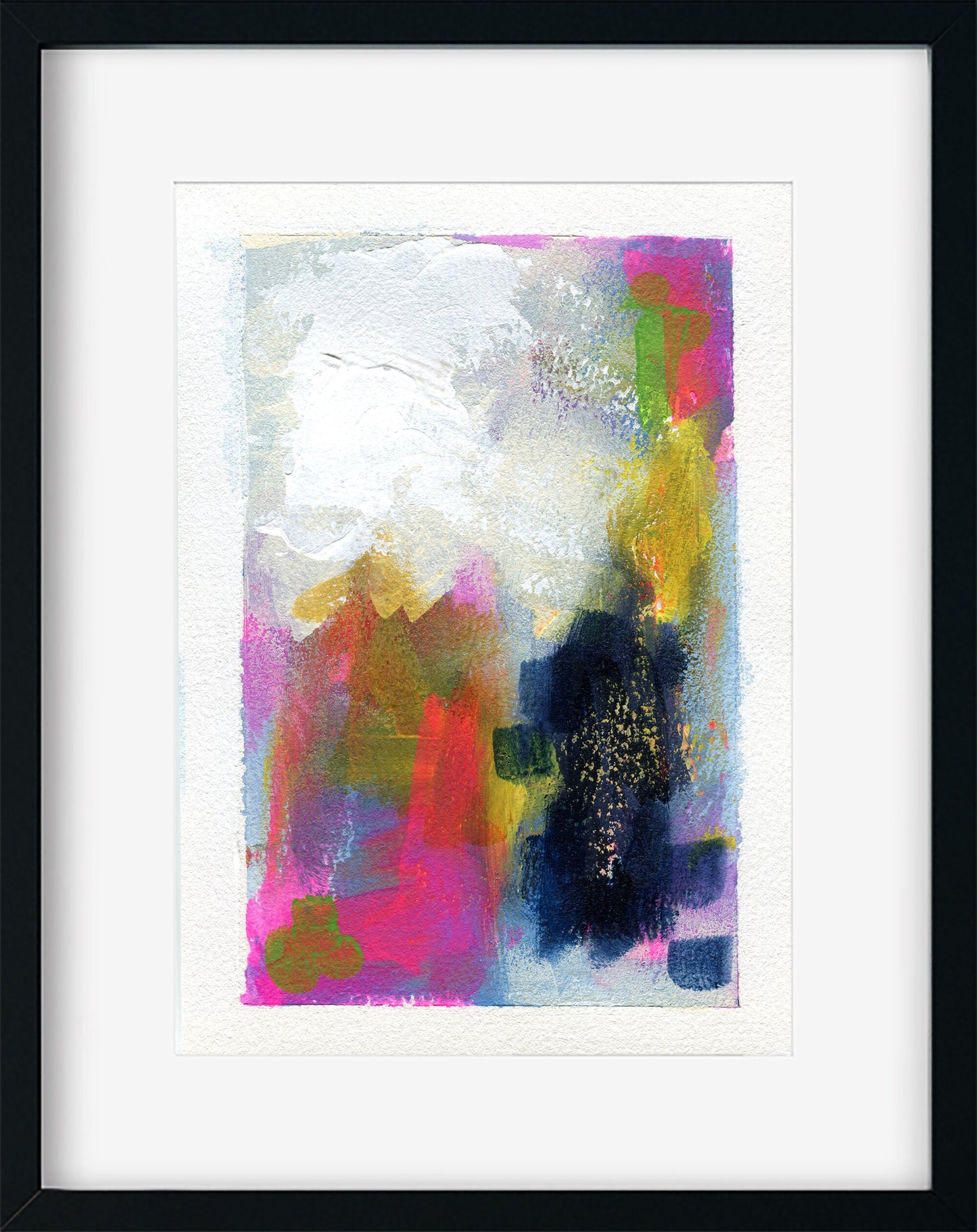 Abstract hand painted original mixed media painting 5x7, small wall gallery art, abstract wall art