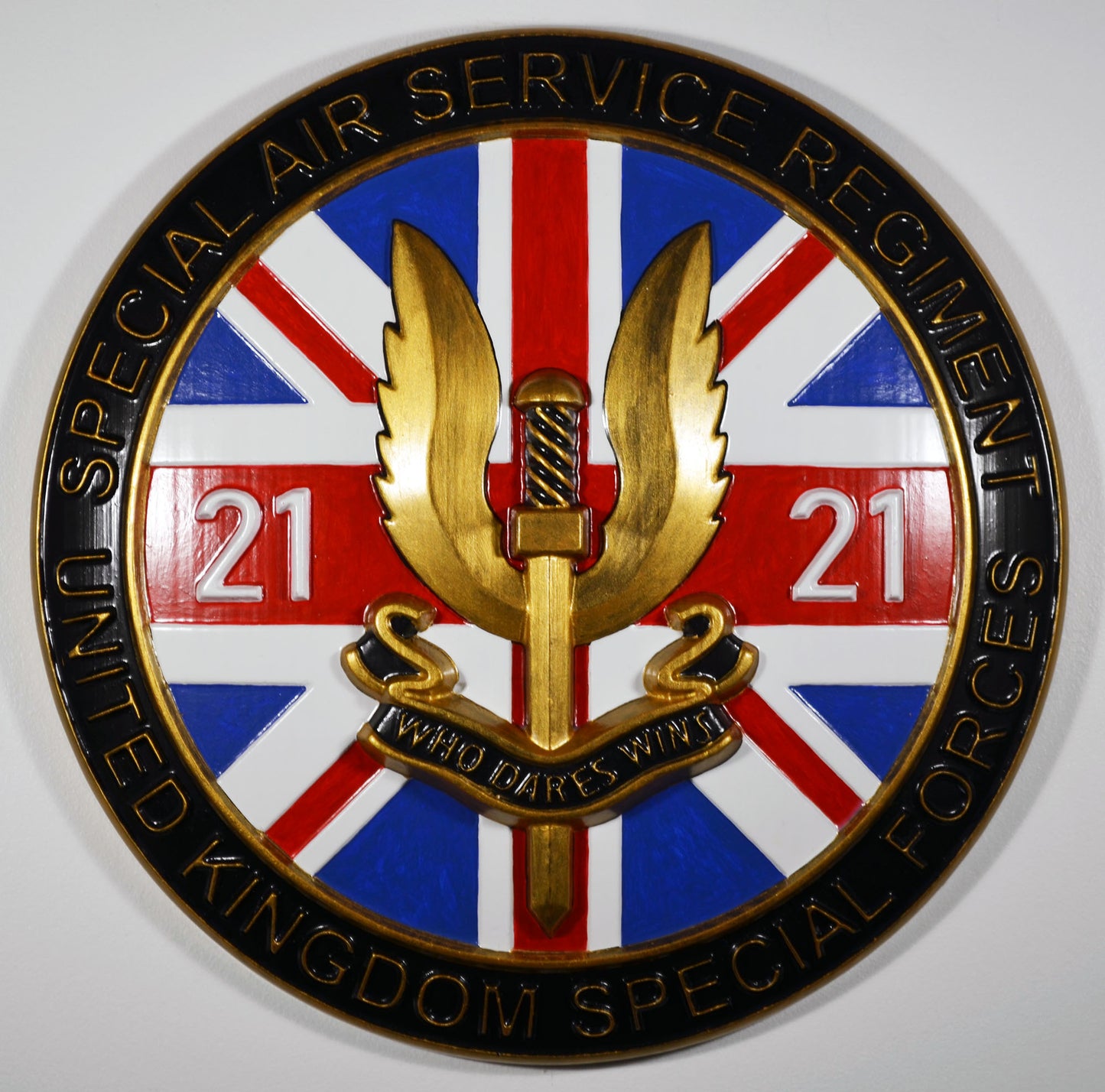 Special Air Service 21 (SAS) Emblem Painted, CNC military plaque