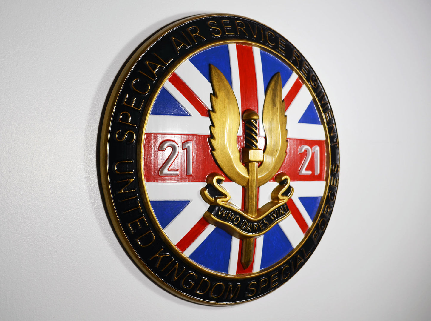 Special Air Service 21 (SAS) Emblem Painted, CNC military plaque