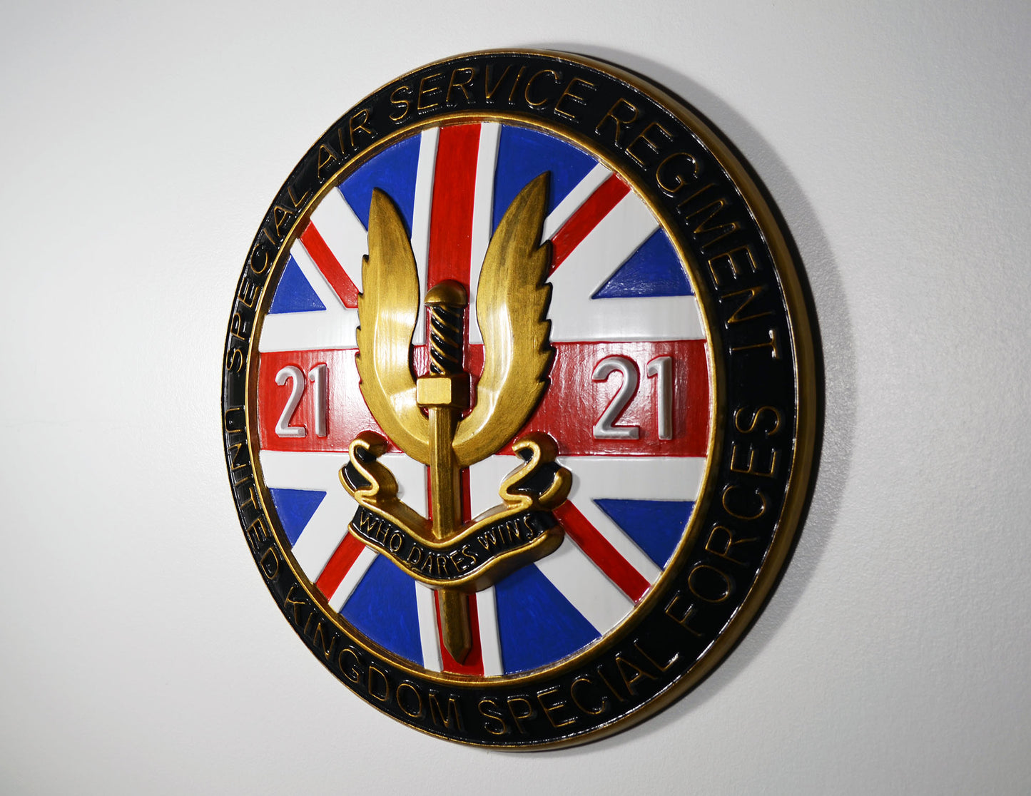 Special Air Service 21 (SAS) Emblem Painted, CNC military plaque