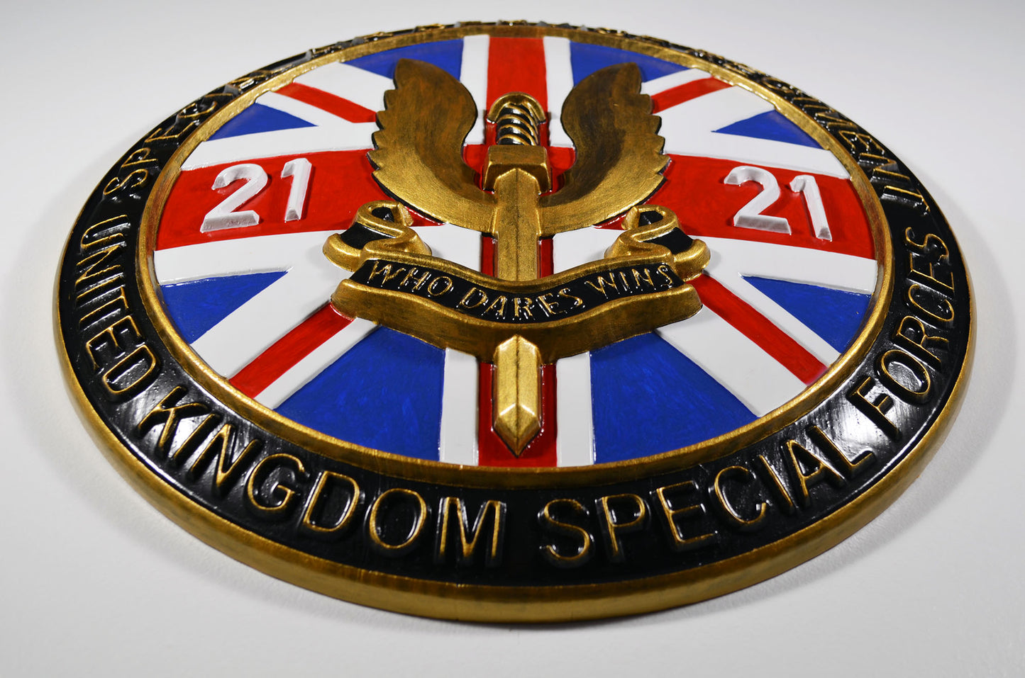 Special Air Service 21 (SAS) Emblem Painted, CNC military plaque