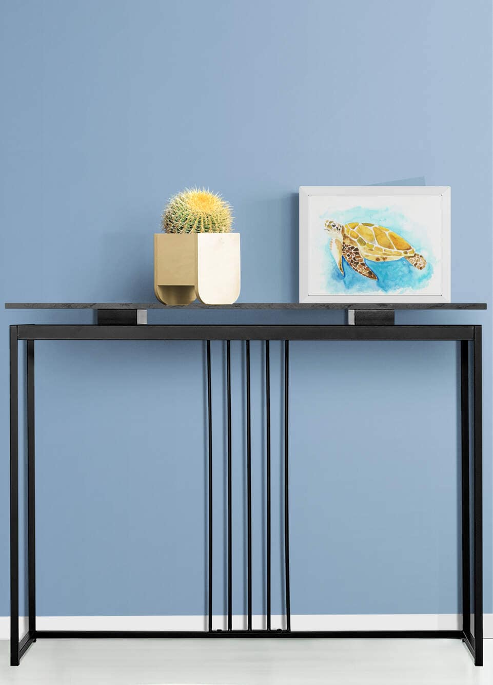 Sea turtle hand painted watercolor painting