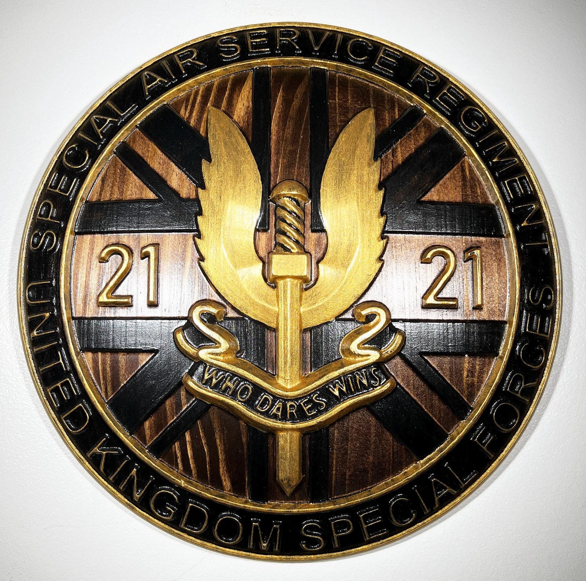 Special Air Service (SAS) 21 Emblem 12" Unit Plaque Black