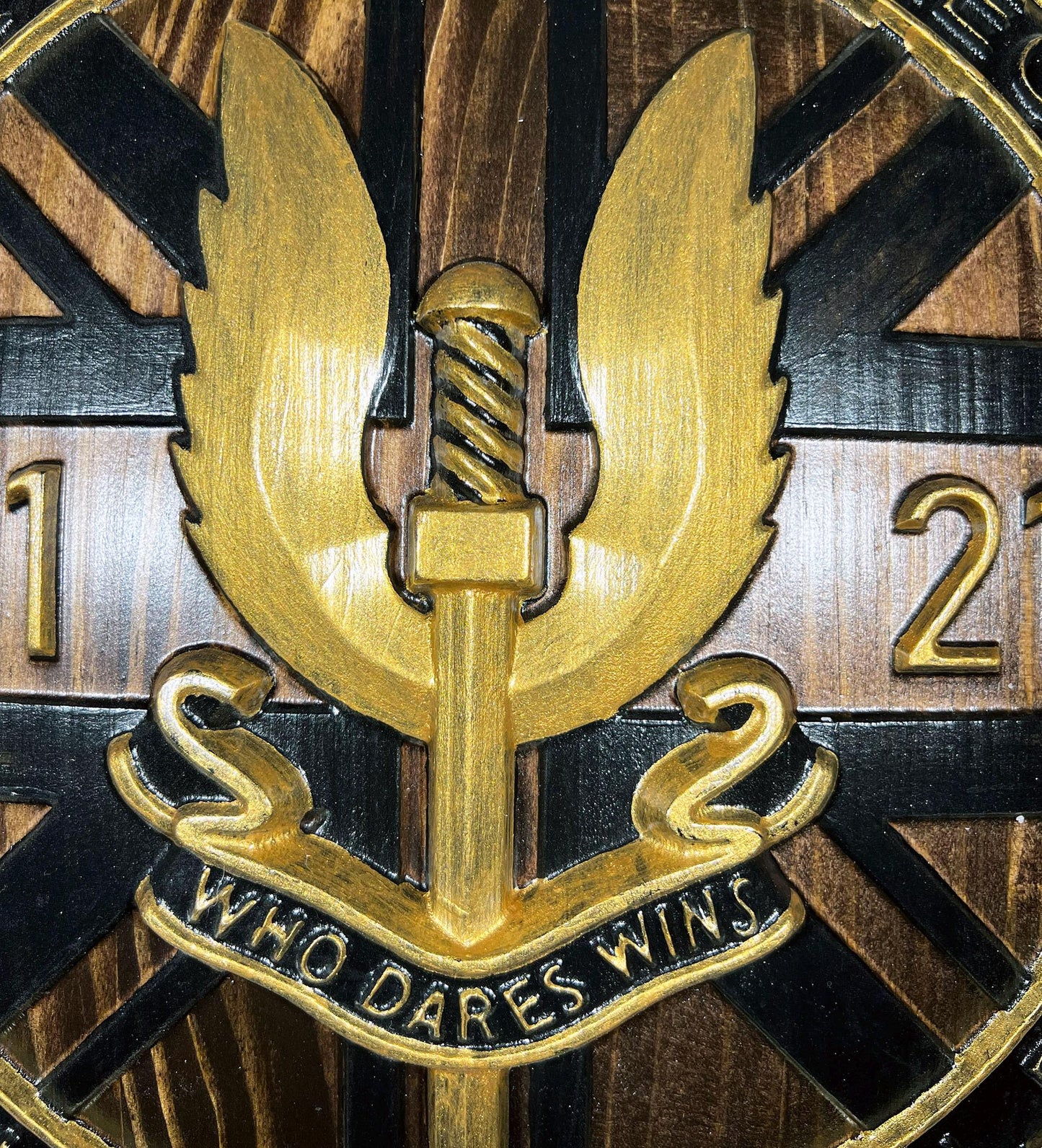 Special Air Service (SAS) 21 Emblem 12" Unit Plaque Black