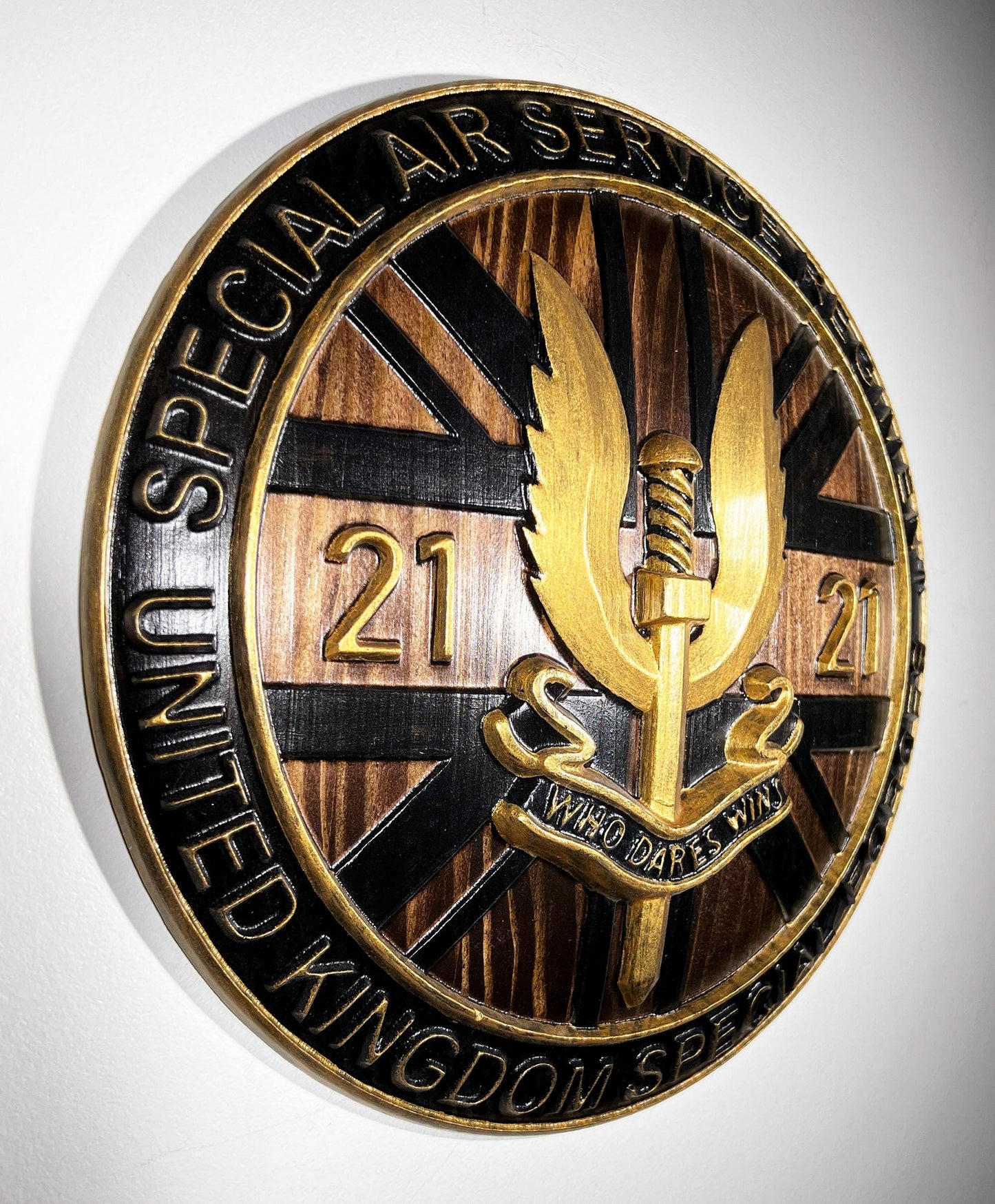 Special Air Service (SAS) 21 Emblem 12" Unit Plaque Black