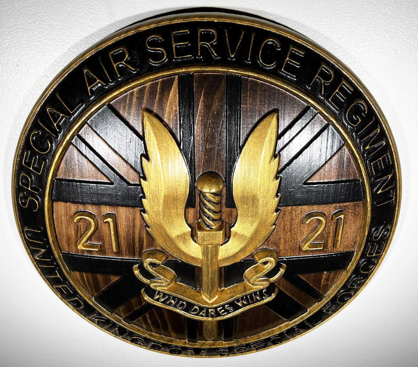 Special Air Service (SAS) 21 Emblem 12" Unit Plaque Black
