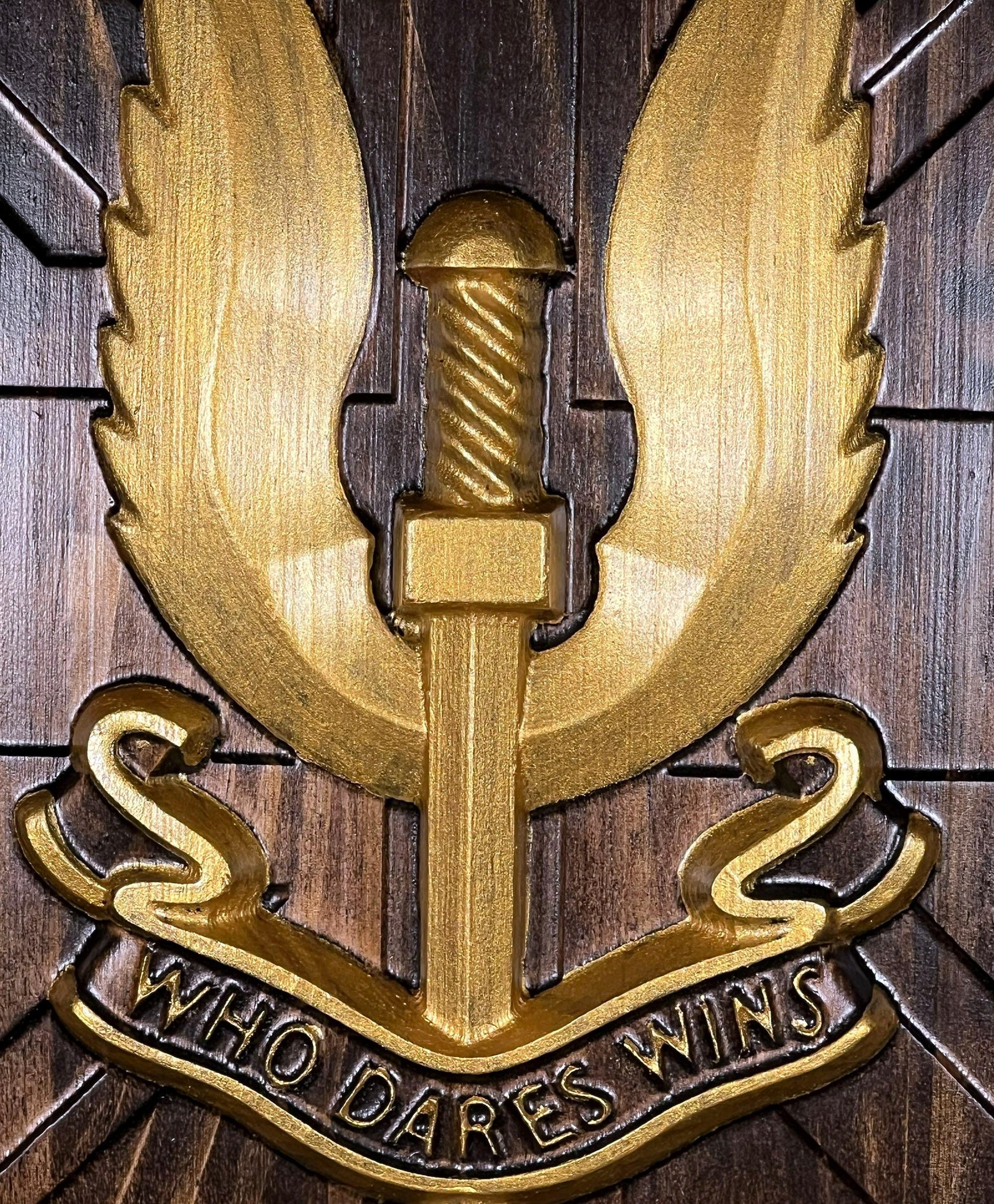Special Air Service (SAS) 21 Emblem Java Gold 12" Unit Plaque