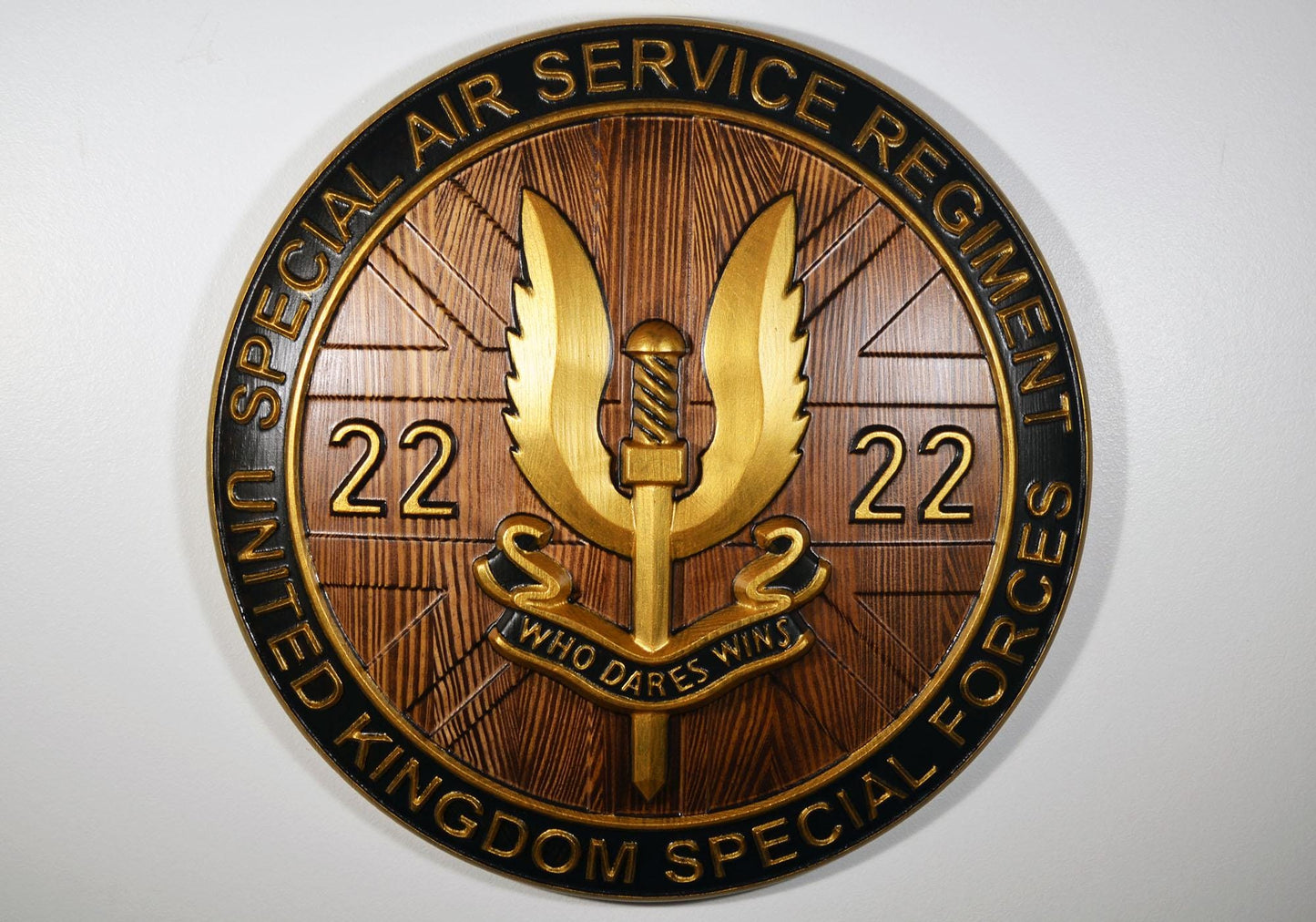 Special Air Service (SAS) Emblem Java Gold Unit Plaque