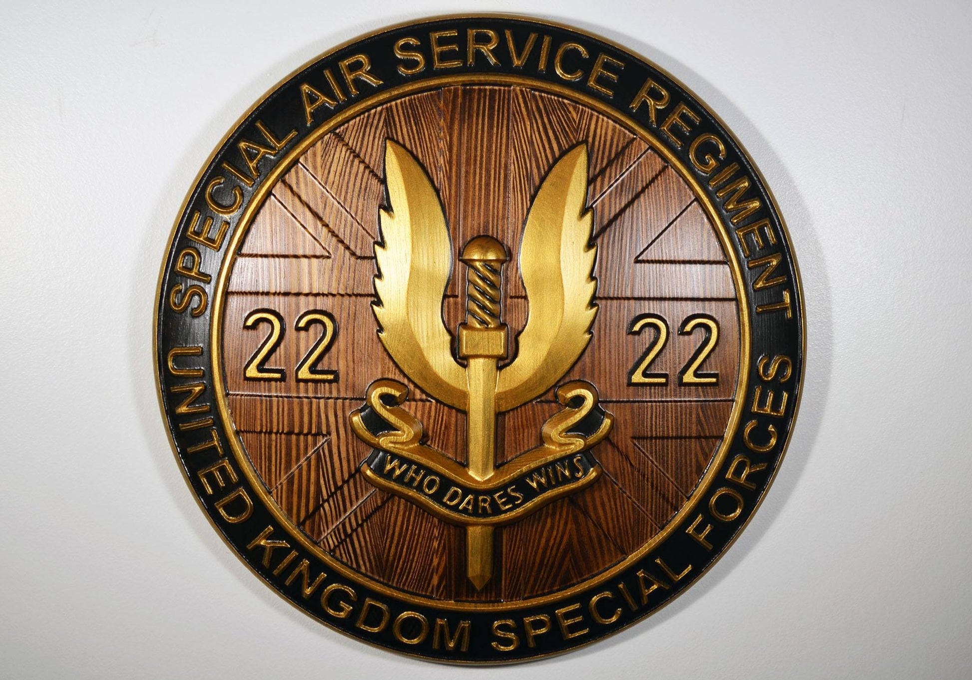 Special Air Service (SAS) Emblem Java Gold Unit Plaque