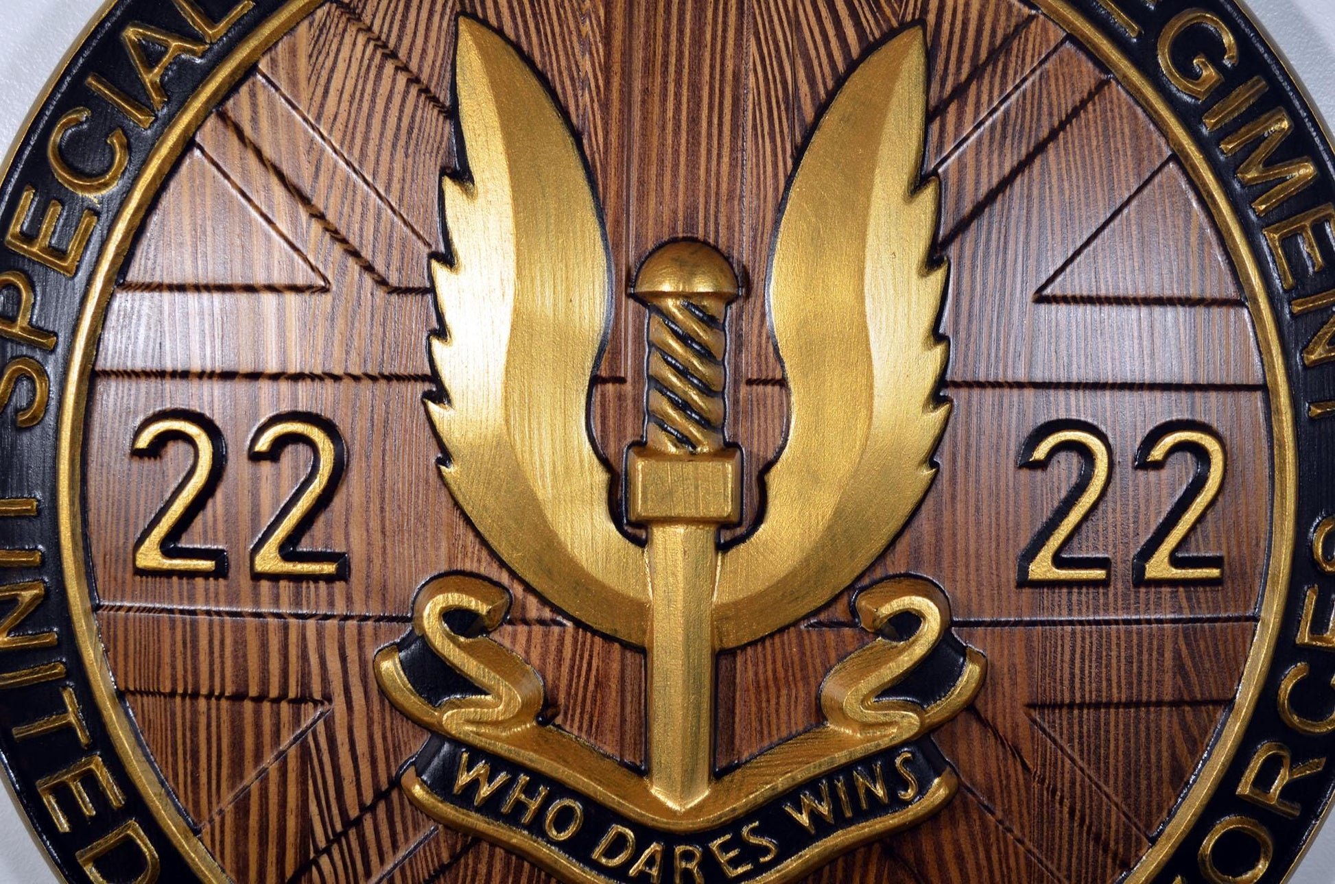 Special Air Service (SAS) Emblem Java Gold Unit Plaque