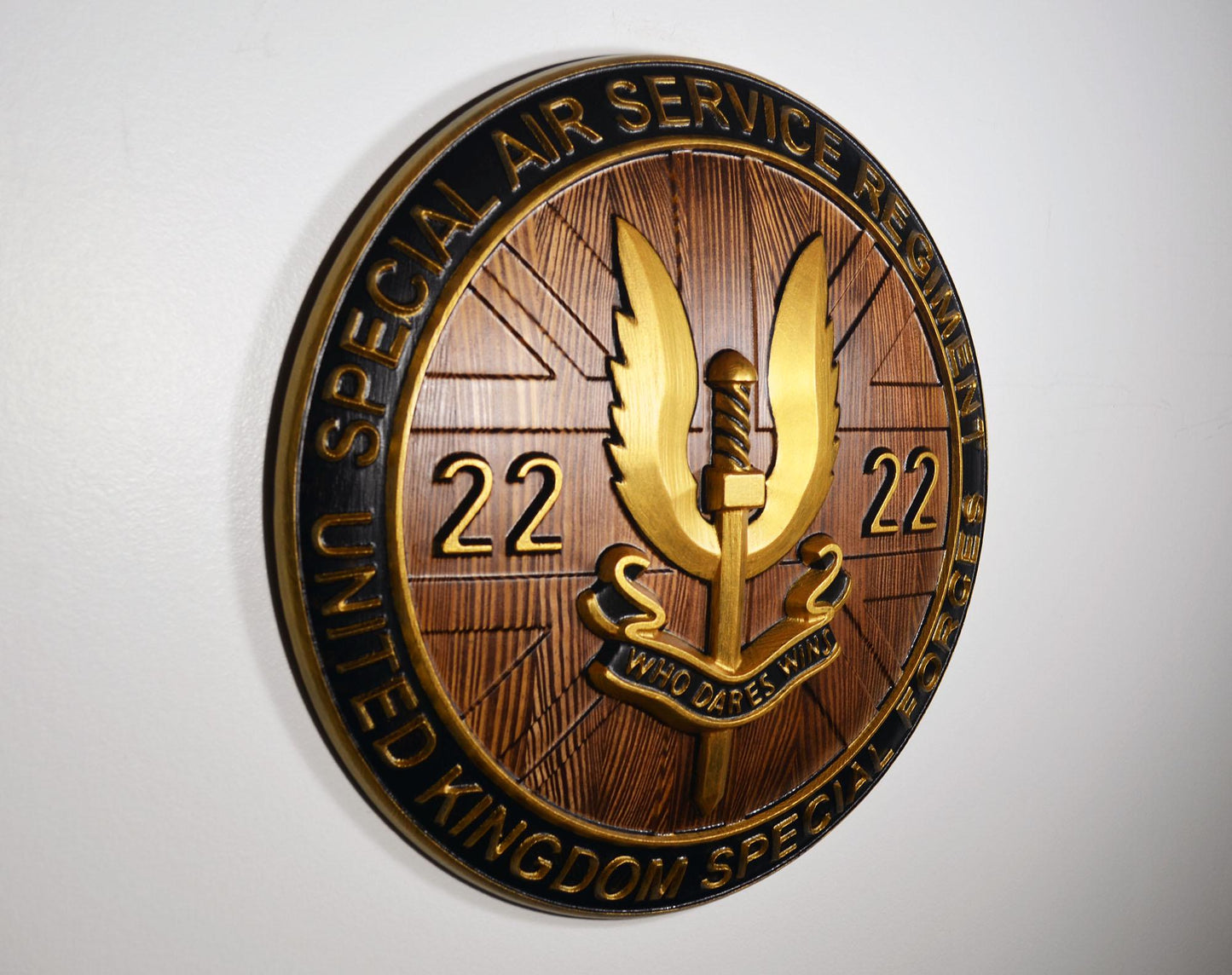 Special Air Service (SAS) Emblem Java Gold Unit Plaque