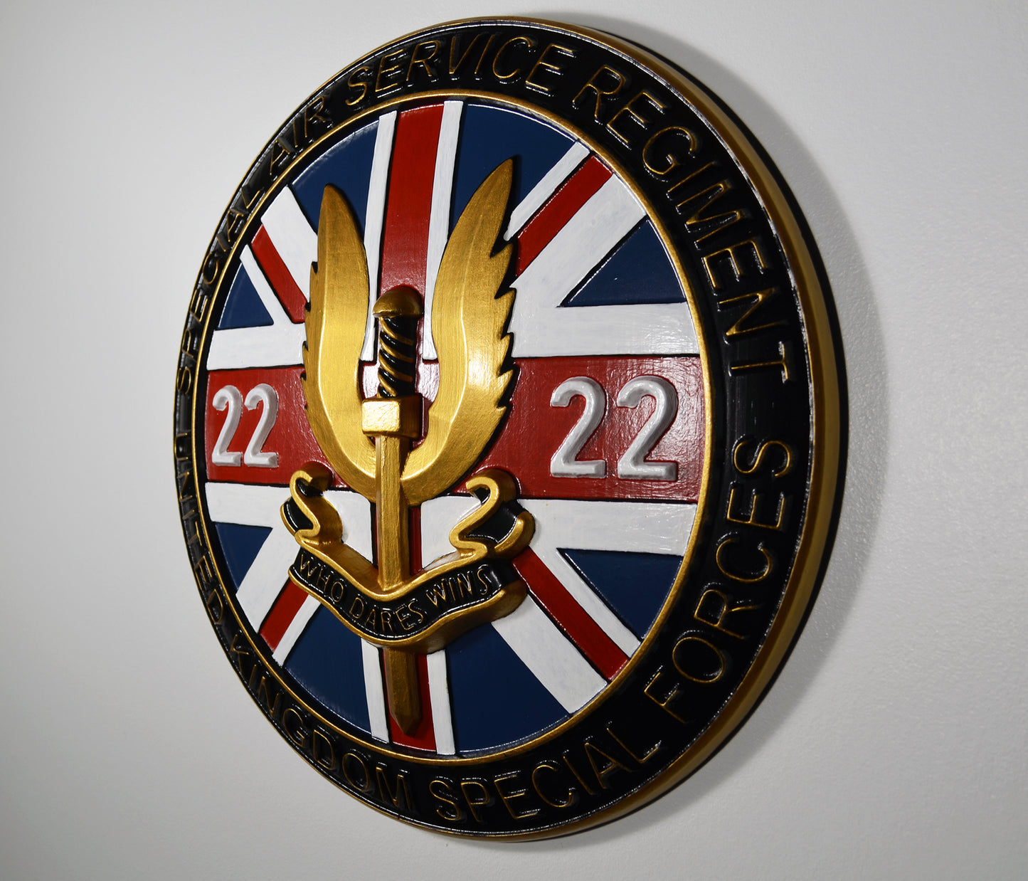 Special Air Service (SAS) Emblem Painted, CNC military plaque - Carved Effects
