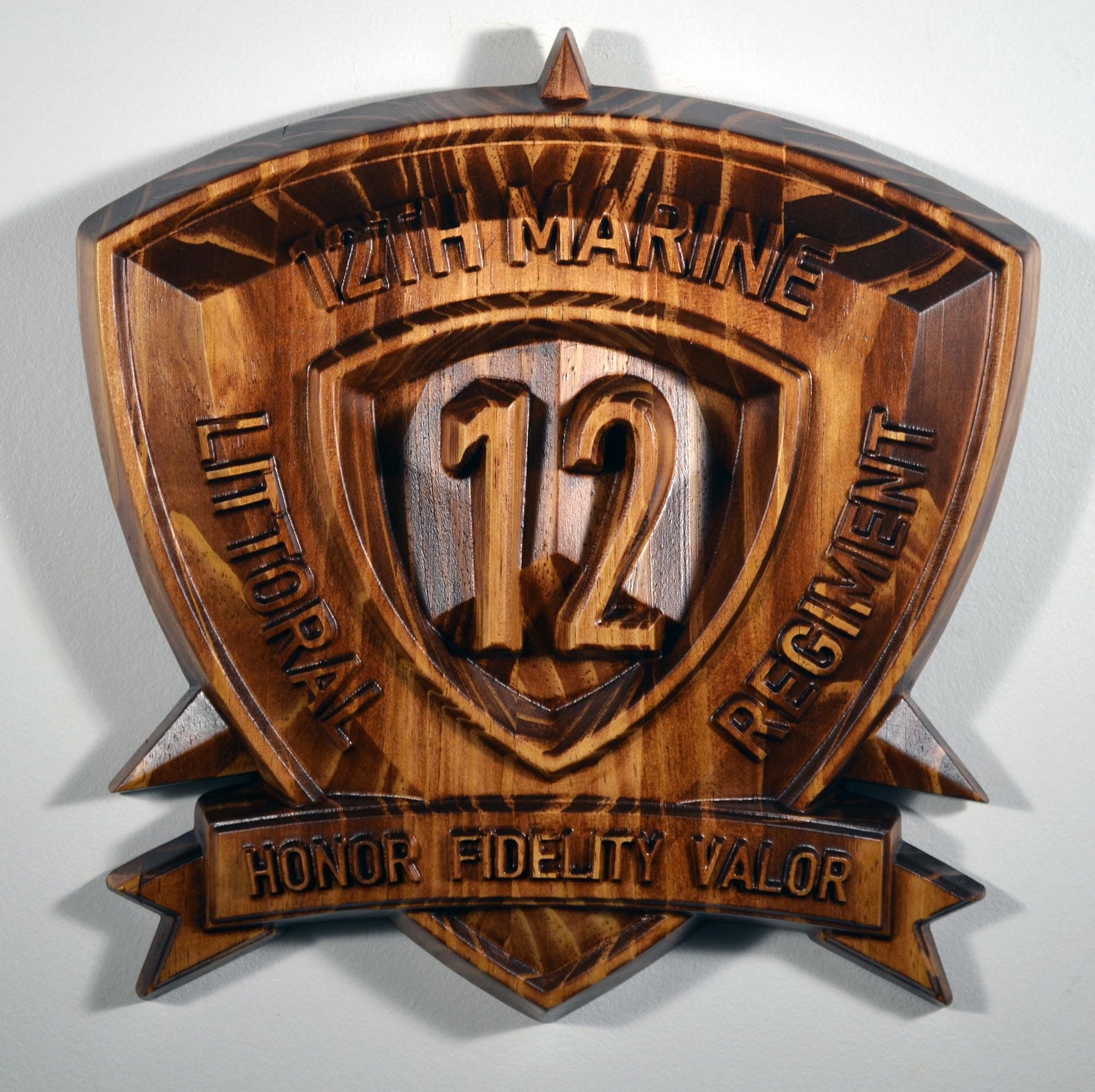 USMC 12th Marine Littoral Regiment, 12" military plaque