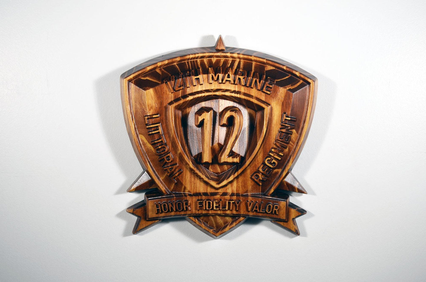 USMC 12th Marine Littoral Regiment, 12" military plaque