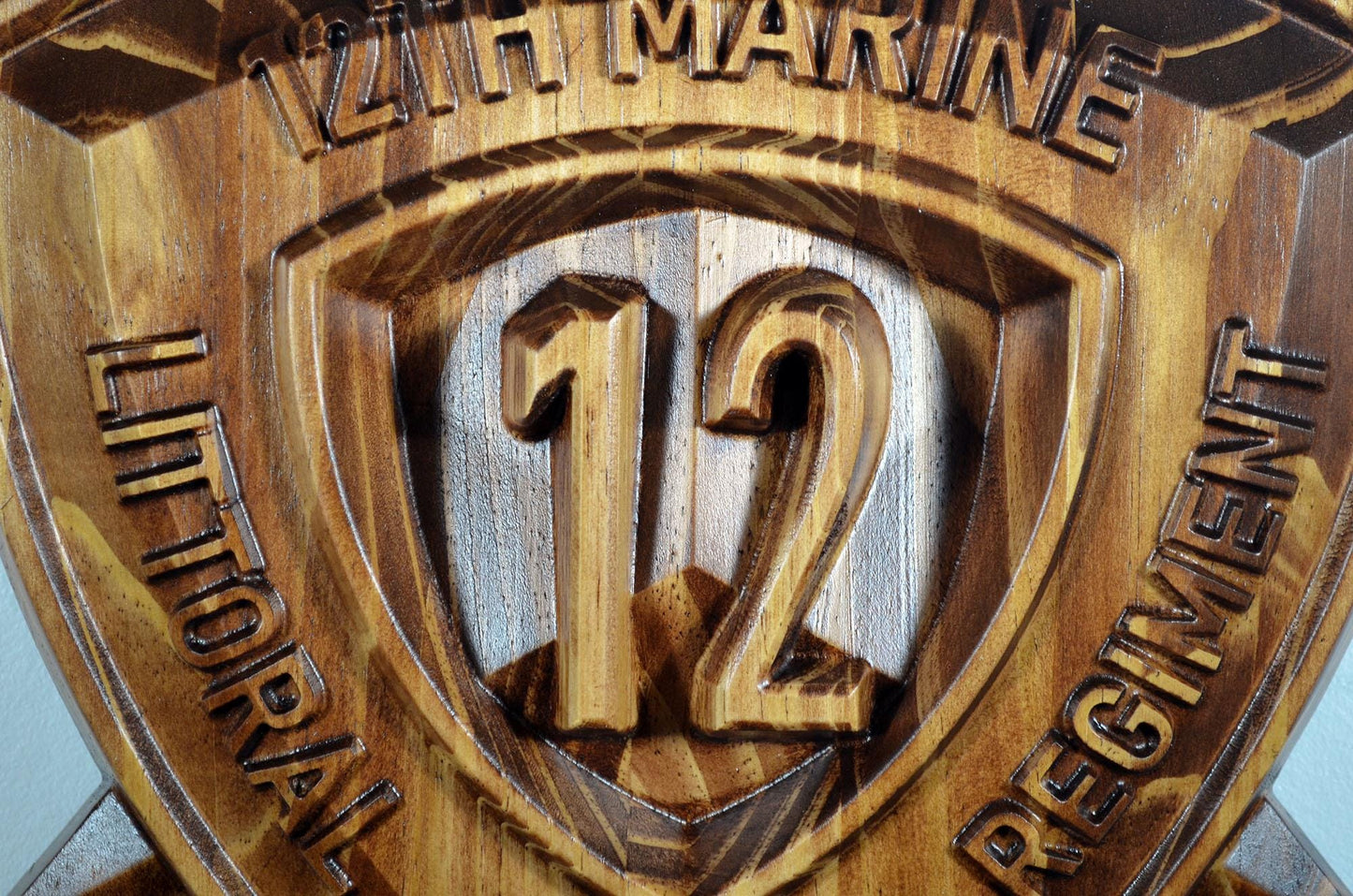 USMC 12th Marine Littoral Regiment, 12" military plaque