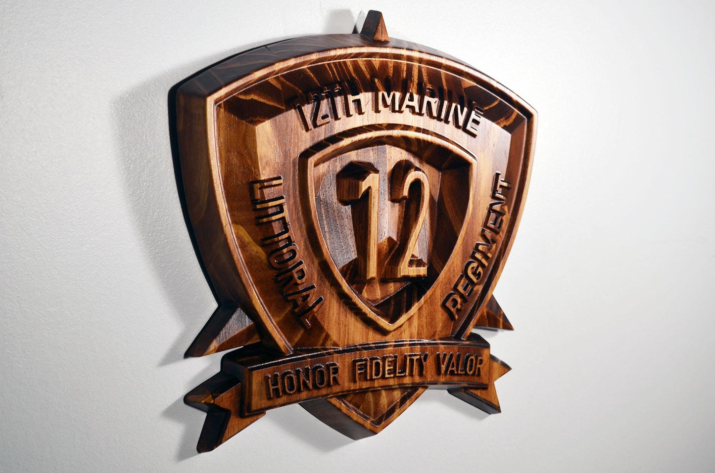 USMC 12th Marine Littoral Regiment, 12" military plaque