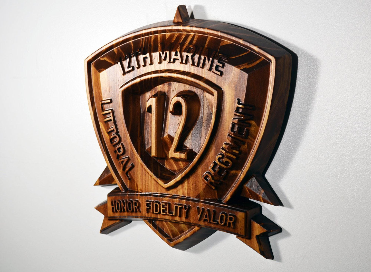 USMC 12th Marine Littoral Regiment, 12" military plaque