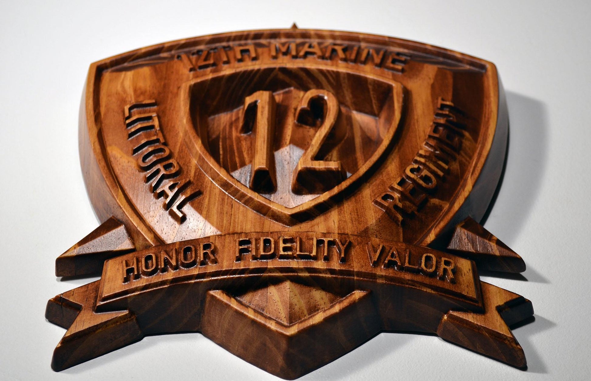 USMC 12th Marine Littoral Regiment, 12" military plaque