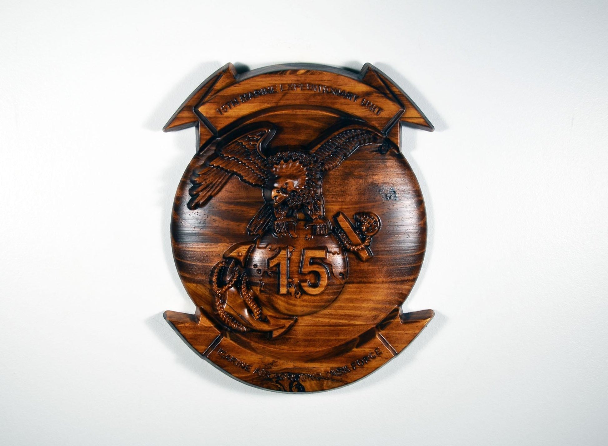 USMC 15th Marine Expeditionary Unit 12", Marine Corps, EGA, Java, military plaque