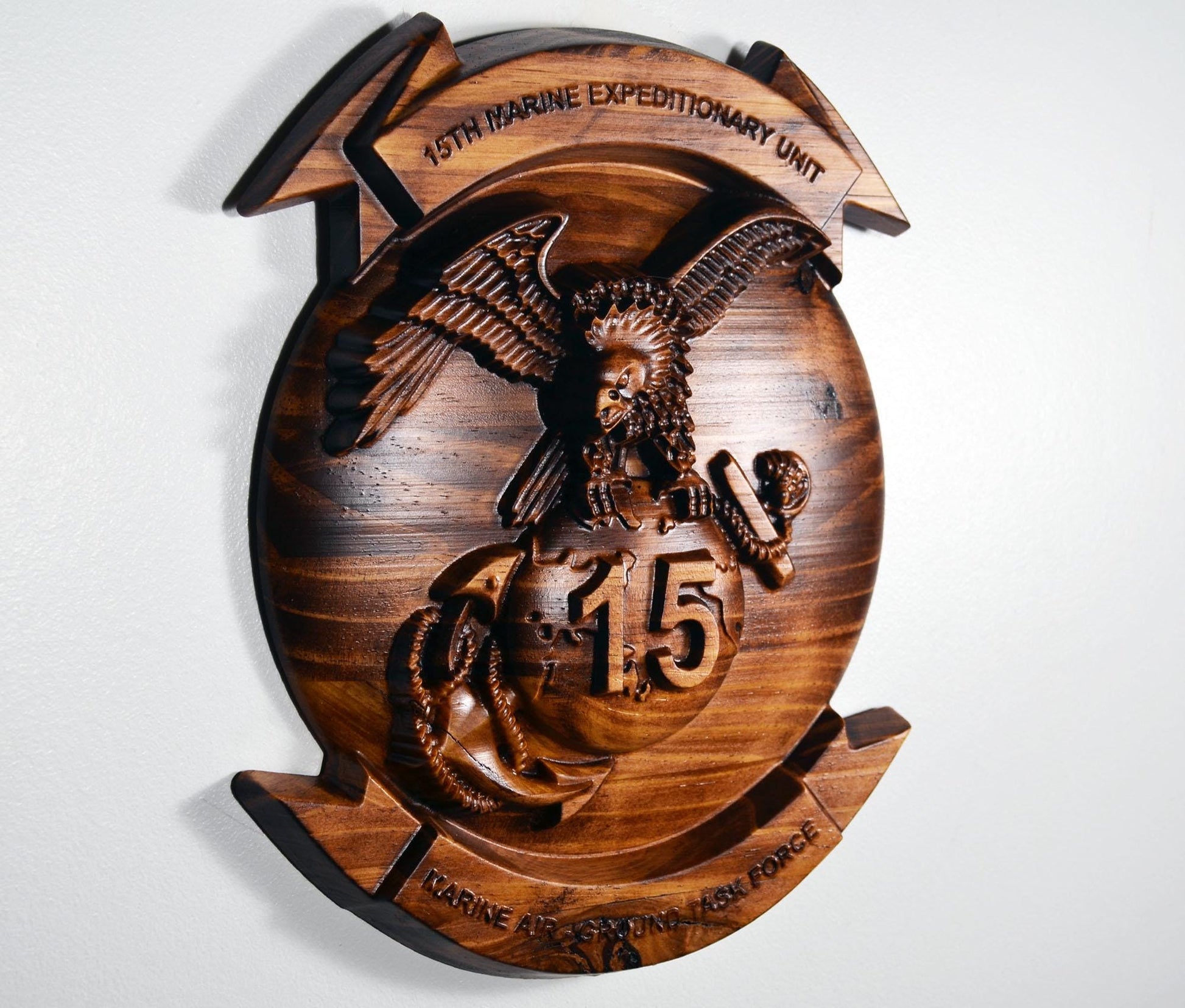 USMC 15th Marine Expeditionary Unit 12", Marine Corps, EGA, Java, military plaque