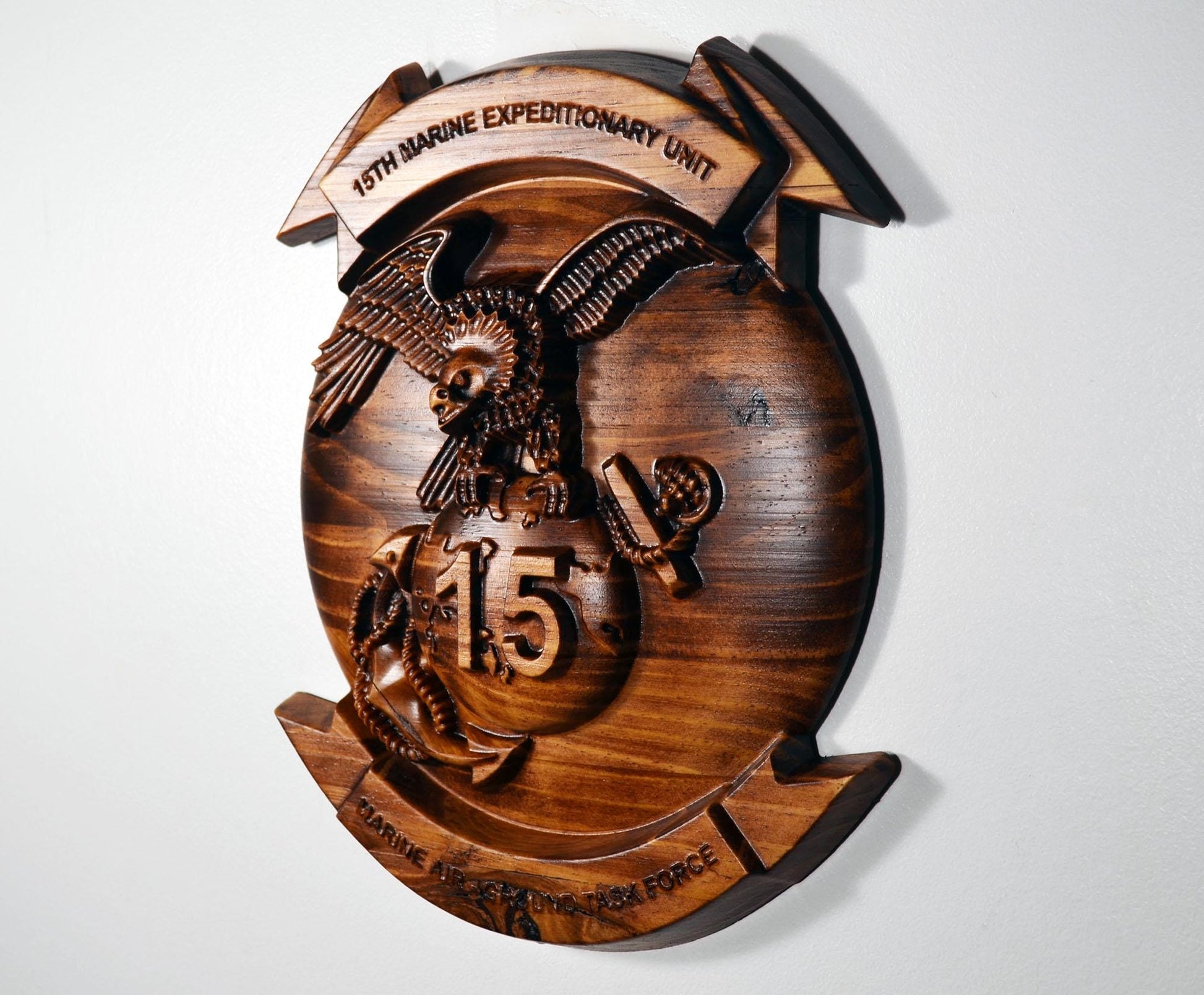 USMC 15th Marine Expeditionary Unit 12", Marine Corps, EGA, Java, military plaque