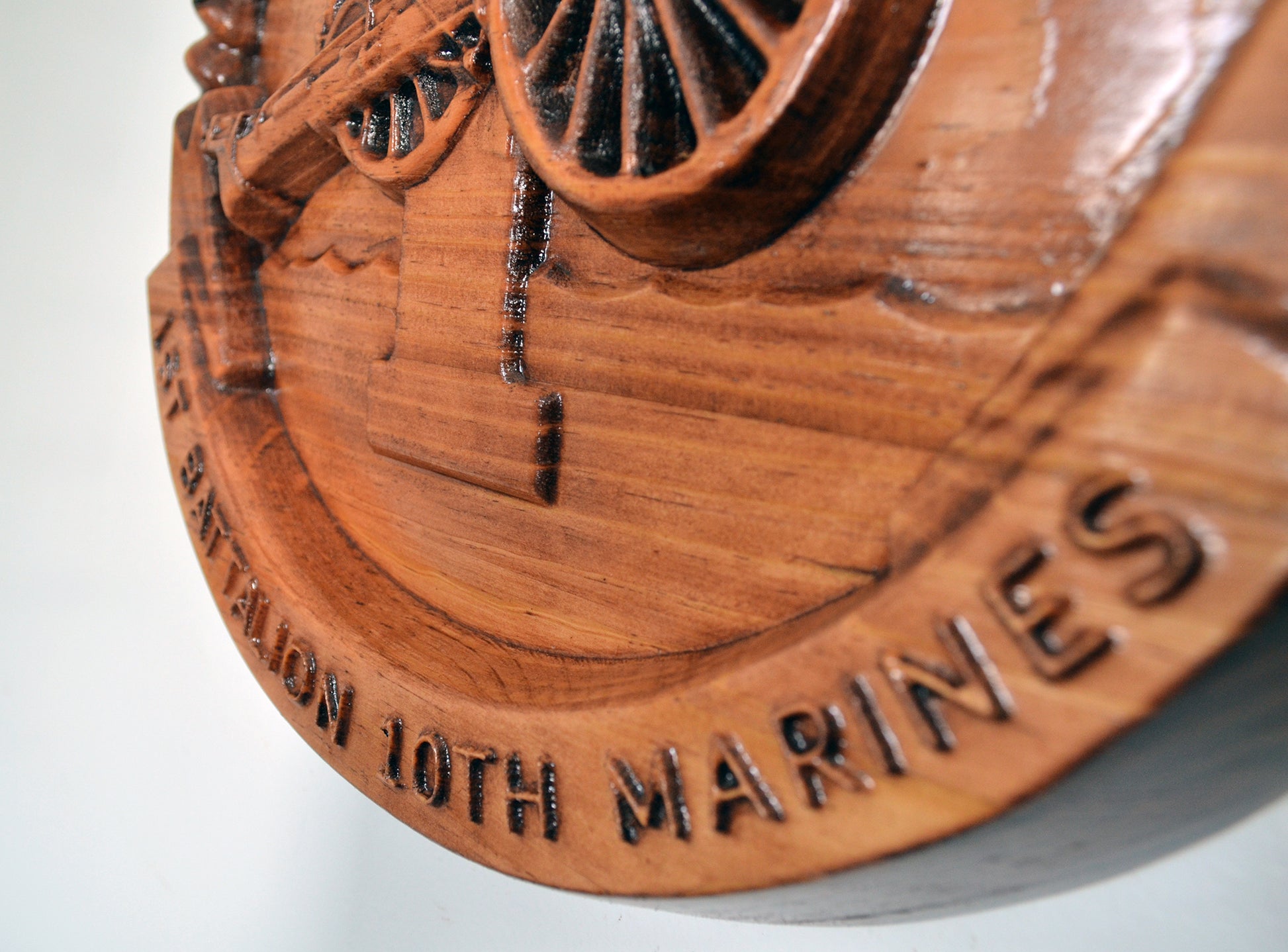 USMC 1st Battalion 10th Marines, US Marine Corps wood plaque, military plaque - Carved Effects