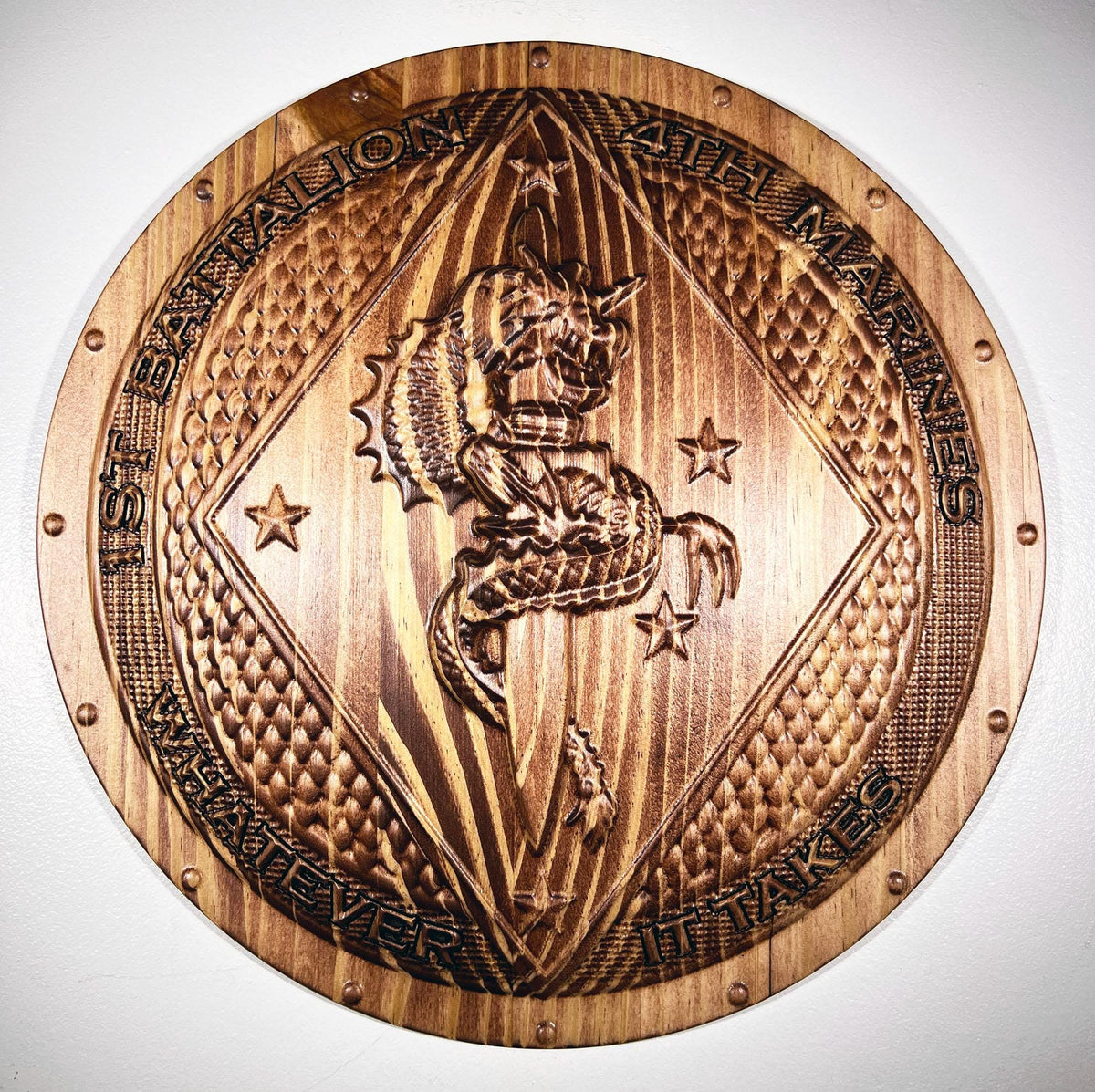 USMC 1st Battalion 4th Marine 12" Unit Plaque