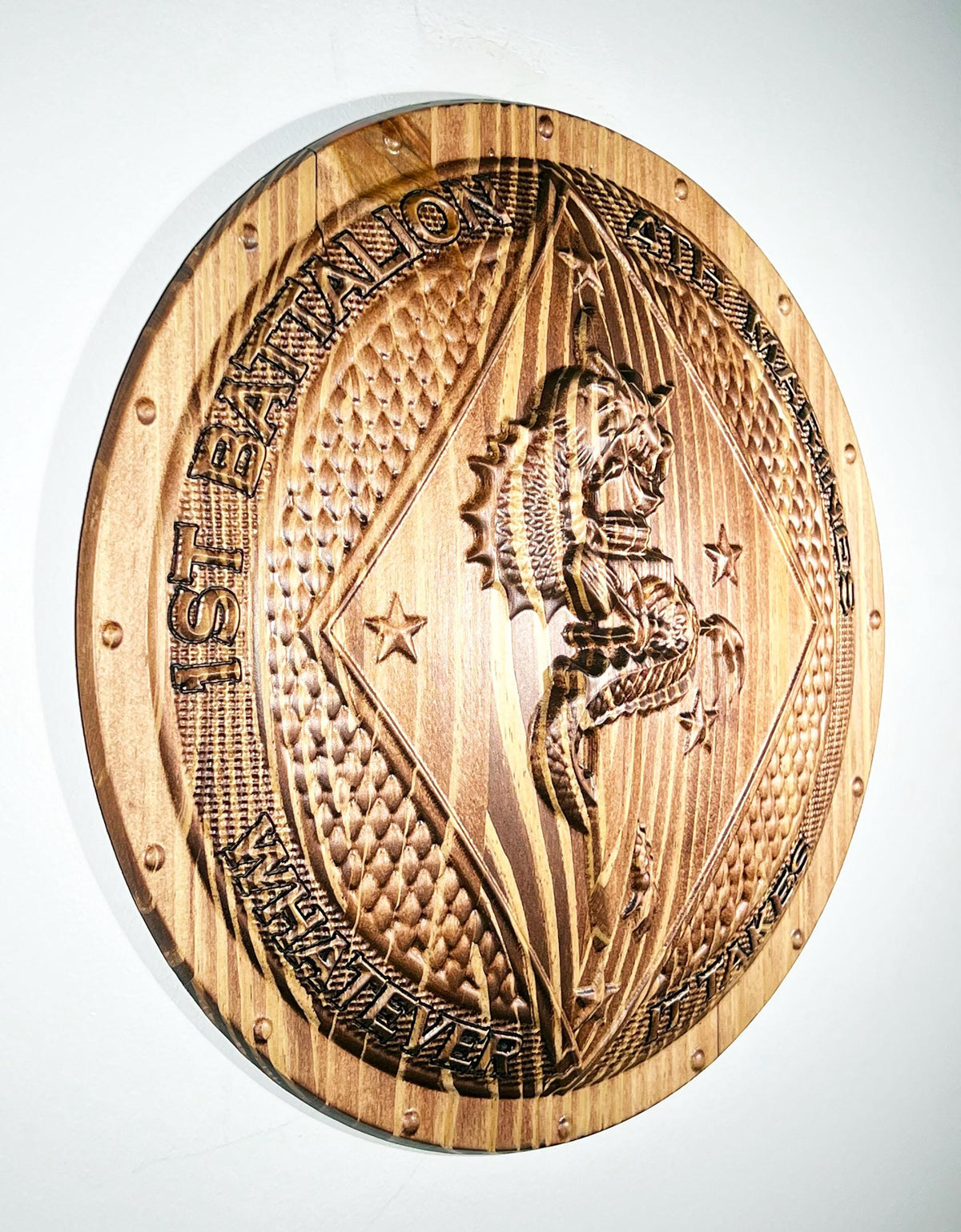 USMC 1st Battalion 4th Marine 12" Unit Plaque