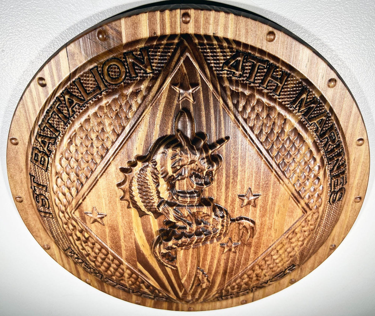 USMC 1st Battalion 4th Marine 12" Unit Plaque
